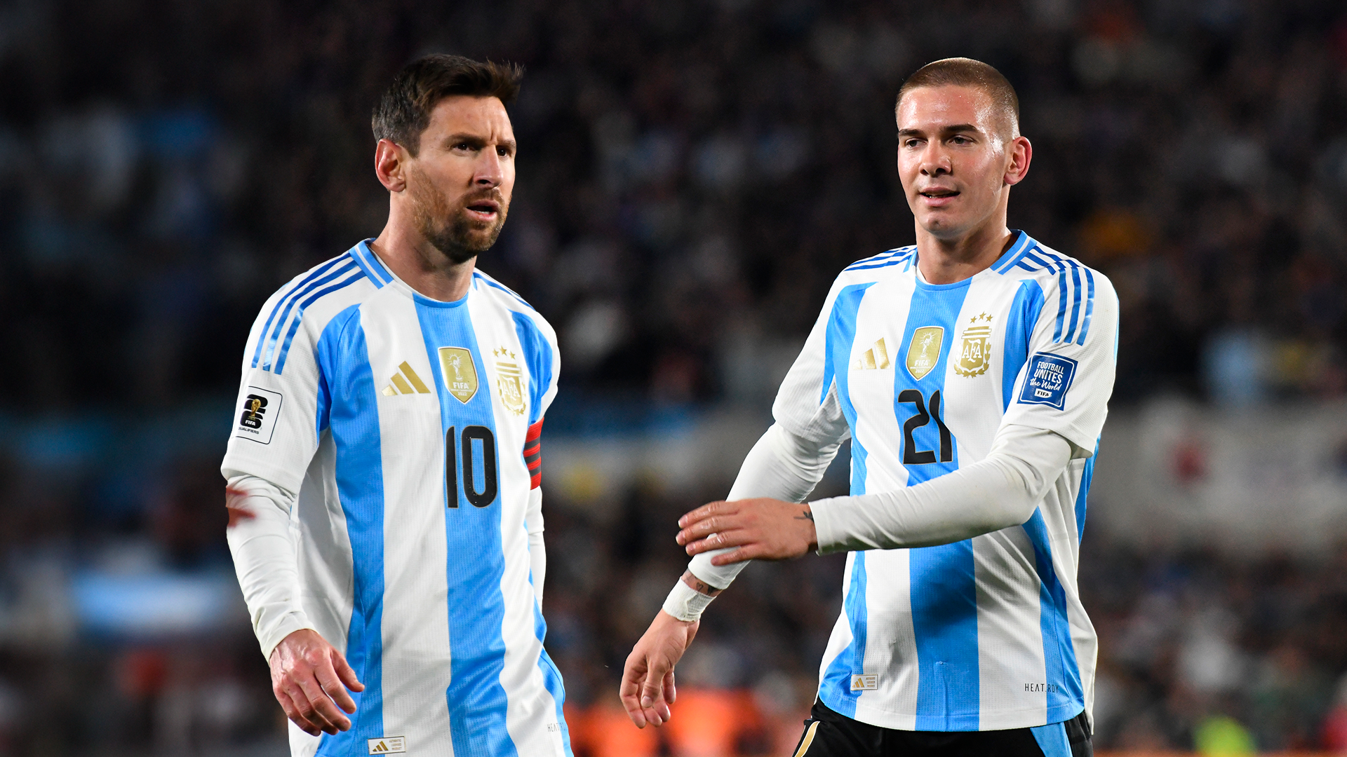 Lionel Messi y Franco Mastantuono