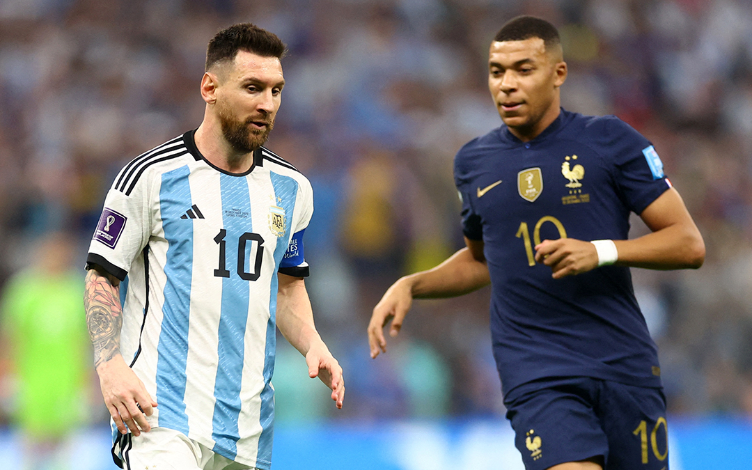 Lionel Messi y Kylian Mbappé