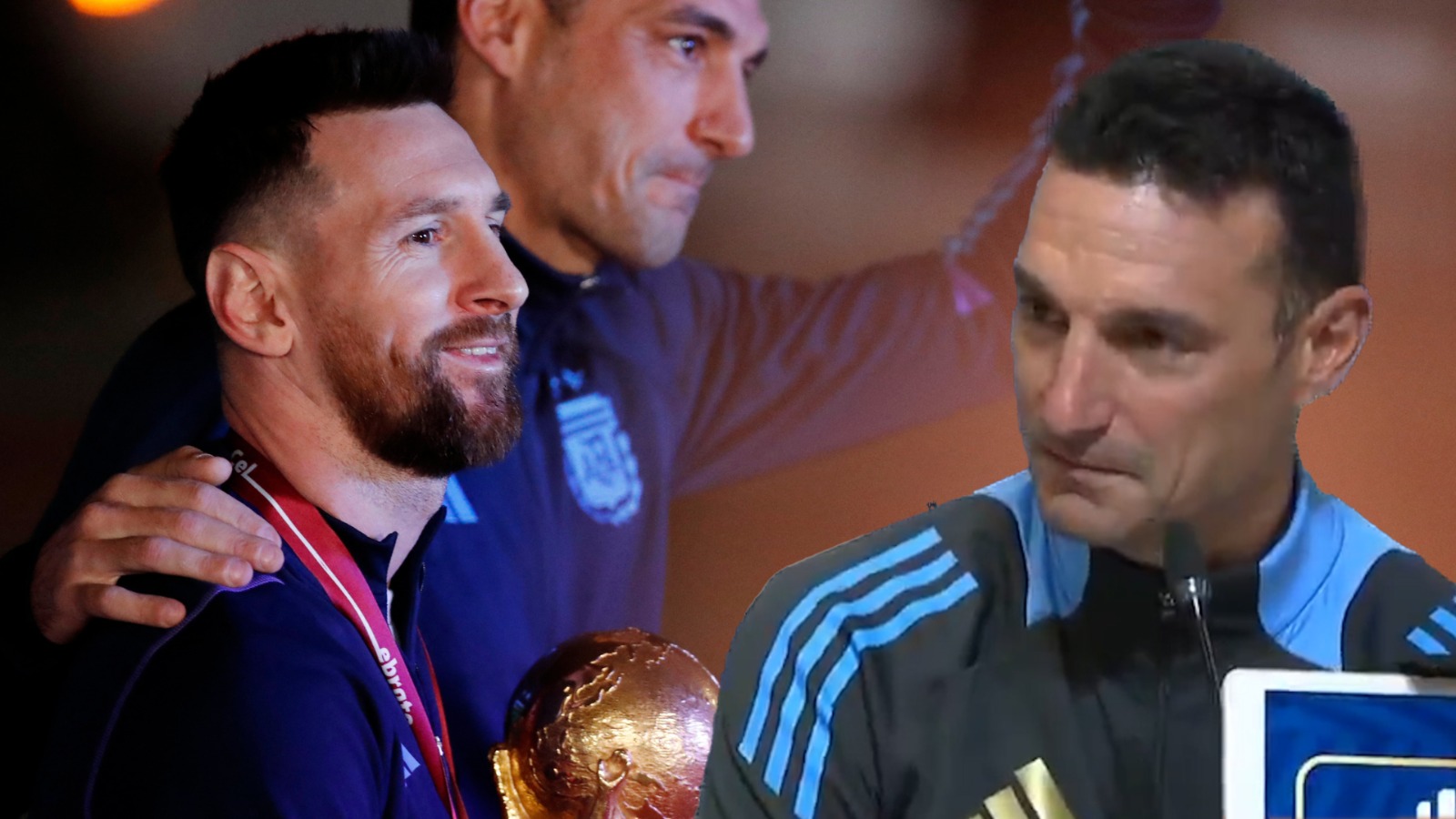 Lionel Messi y Lionel Scaloni