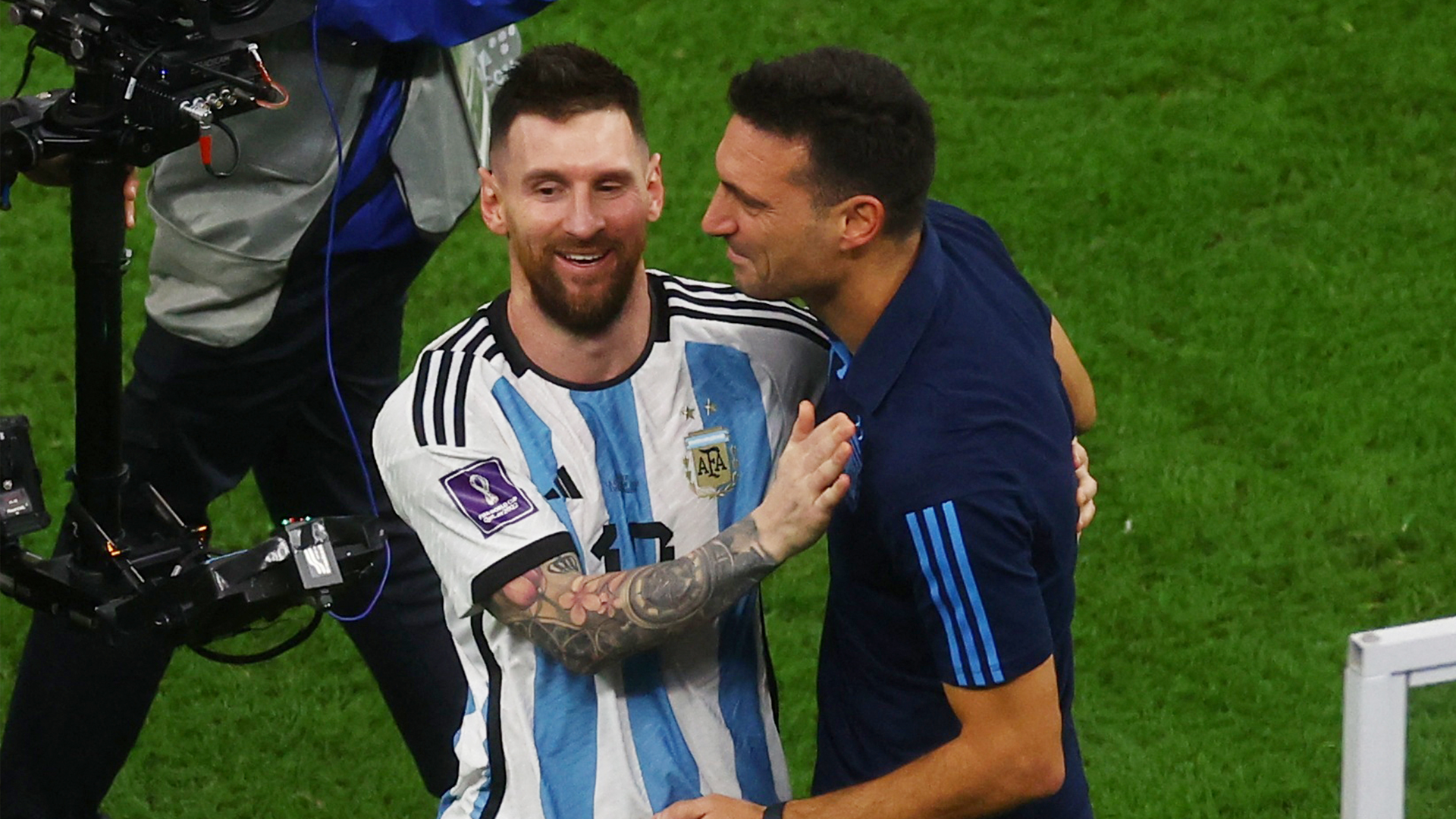 Lionel Messi y Lionel Scaloni