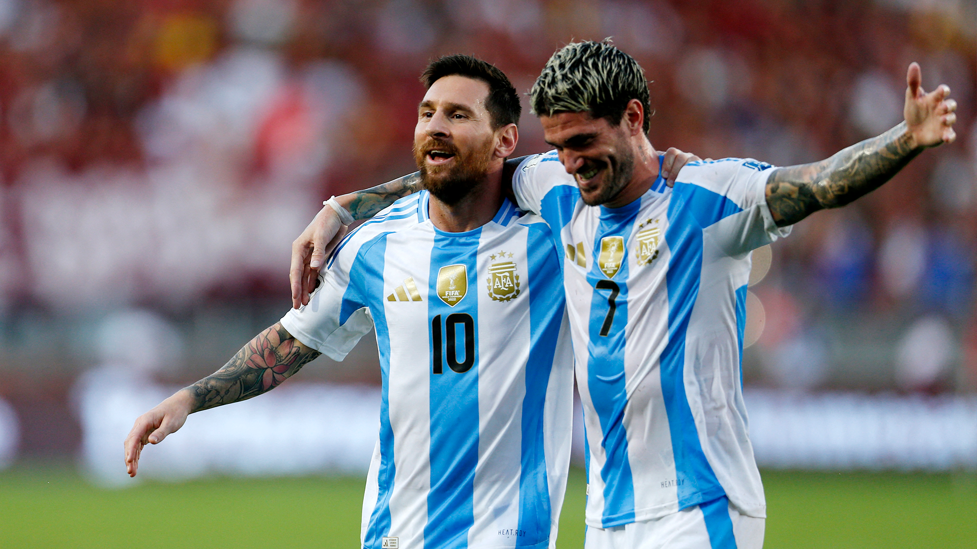 Lionel Messi y Rodrigo De Paul