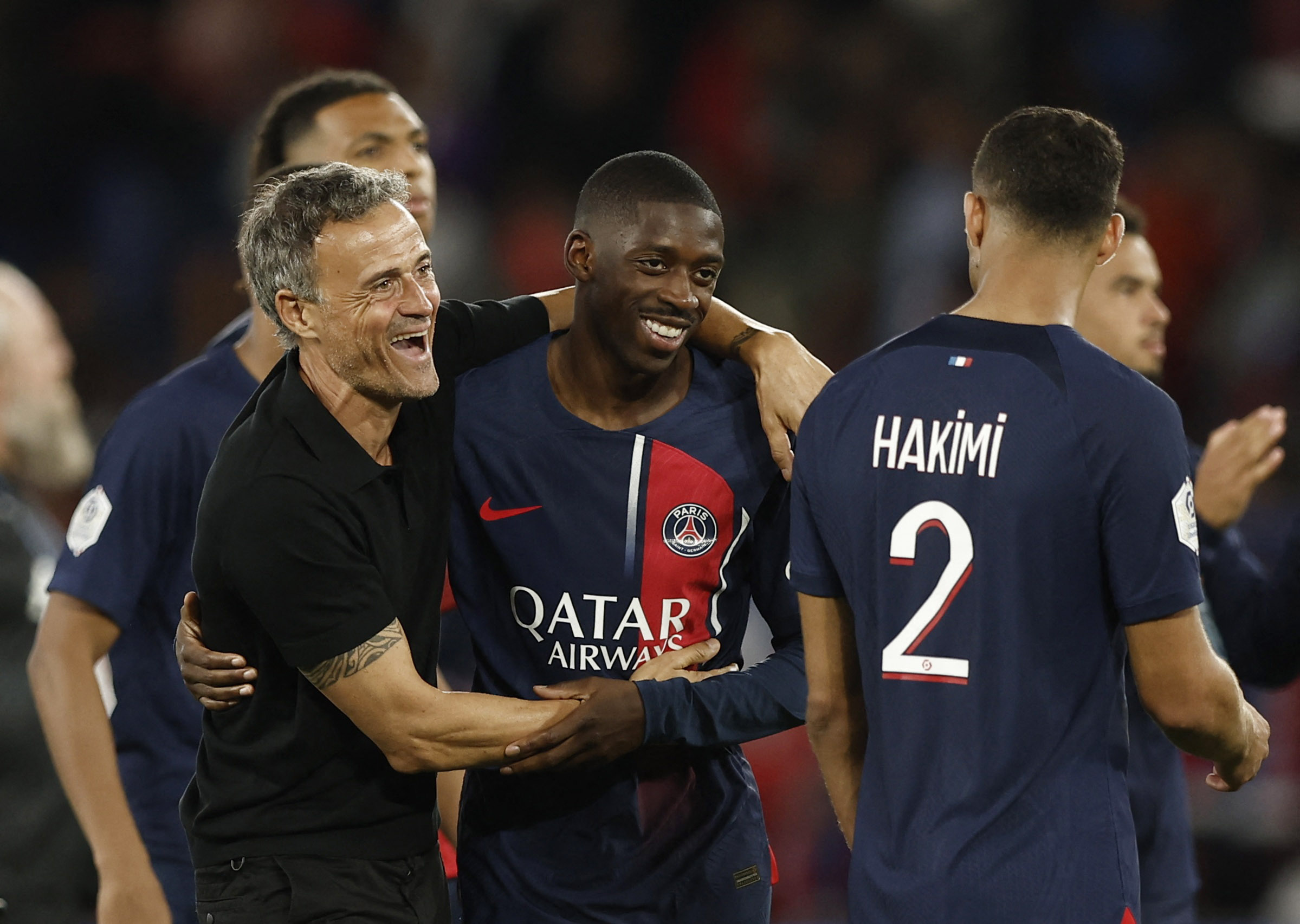 Luis Enrique et Ousmane Dembélé