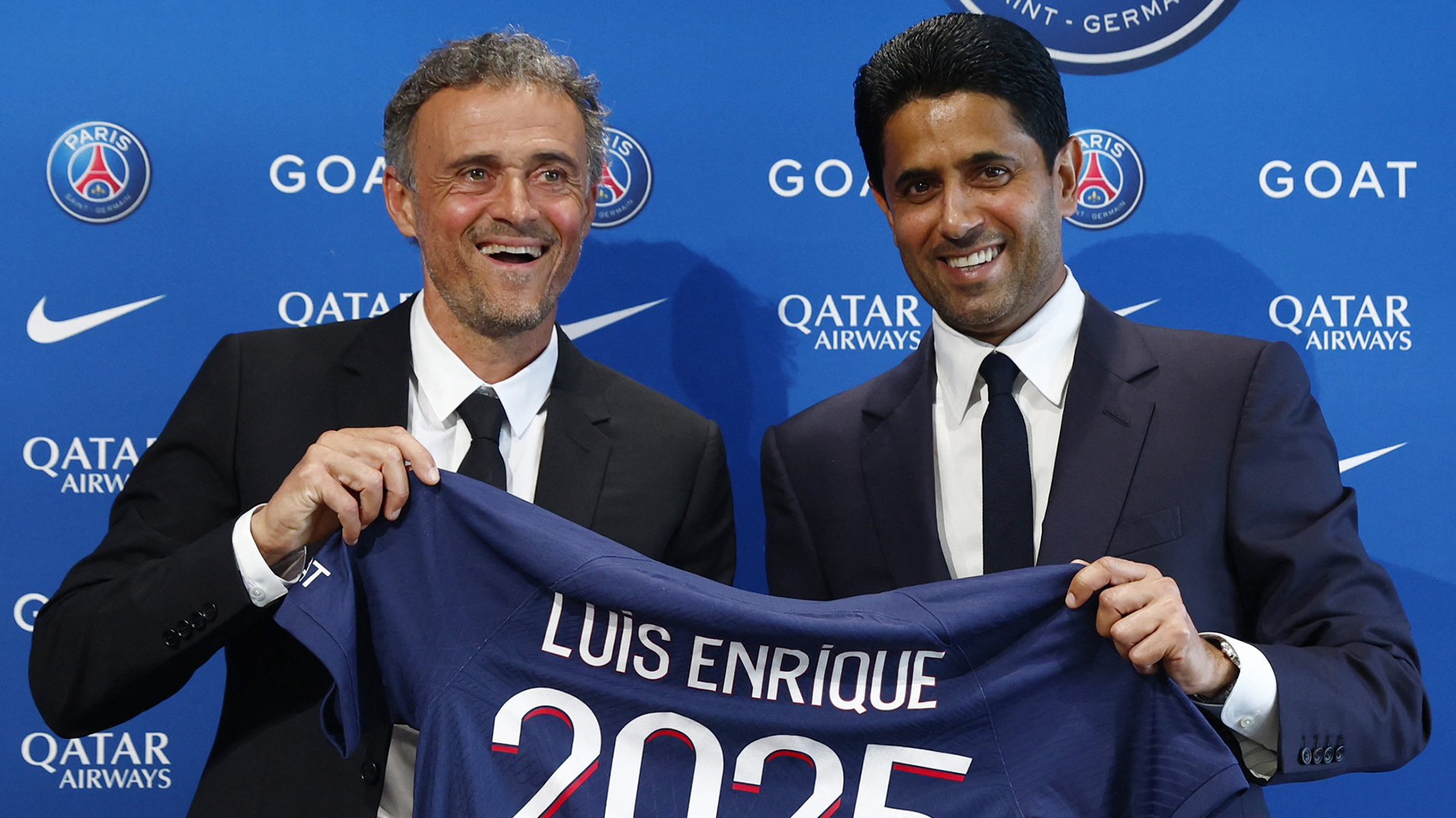 Luis Enrique y Nasser Al-Khelaïfi