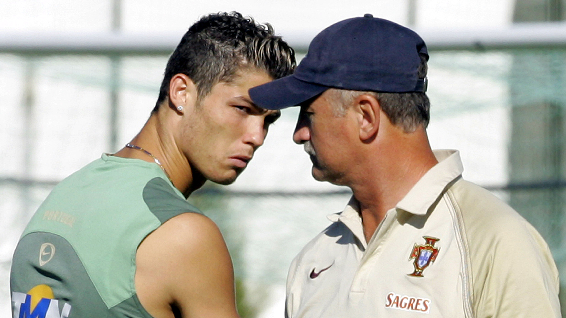 Luis Felipe Scolari y Cristiano Ronaldo