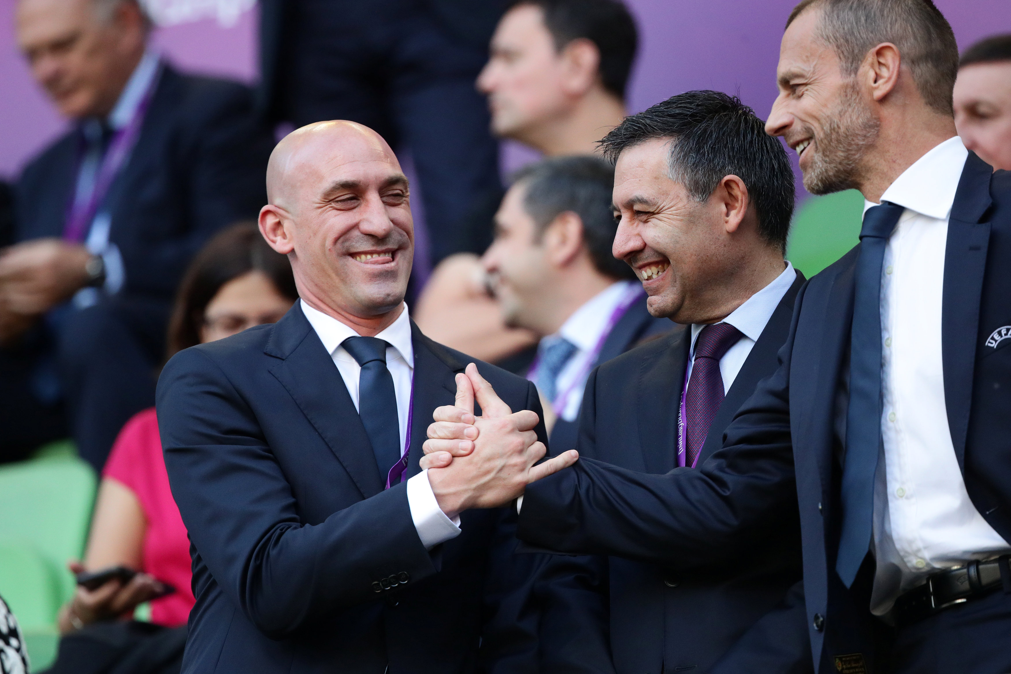 Luis Rubiales y Aleksander Ceferin
