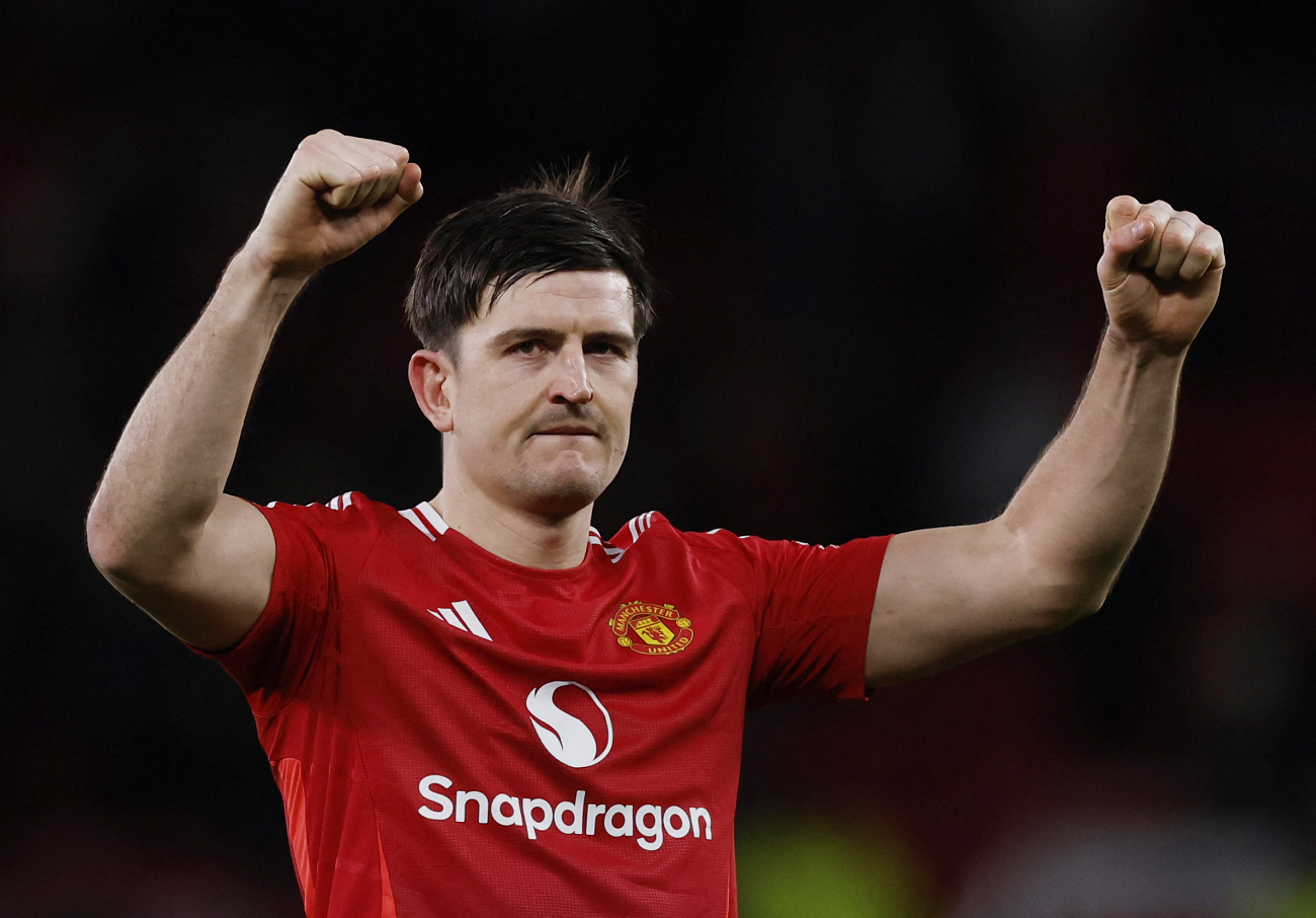 Maguire celebrates against Ipswich