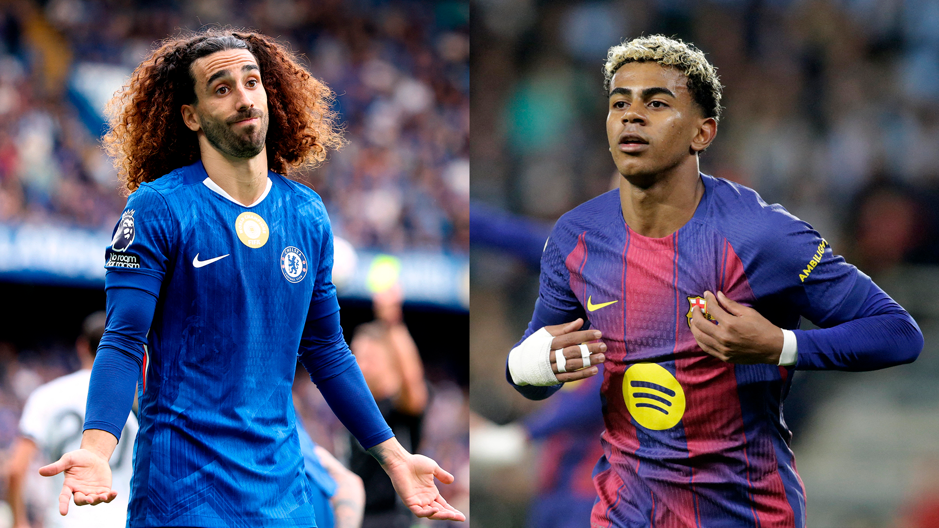 Marc Cucurella y Lamine Yamal