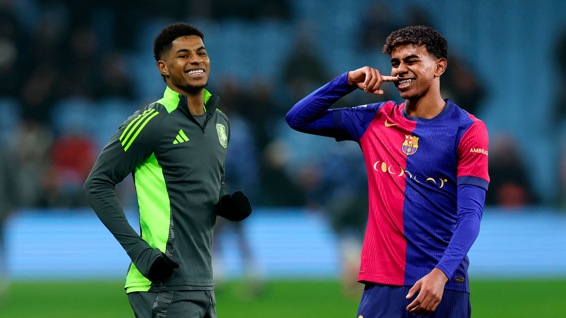 Marcus Rashford y Lamine Yamal