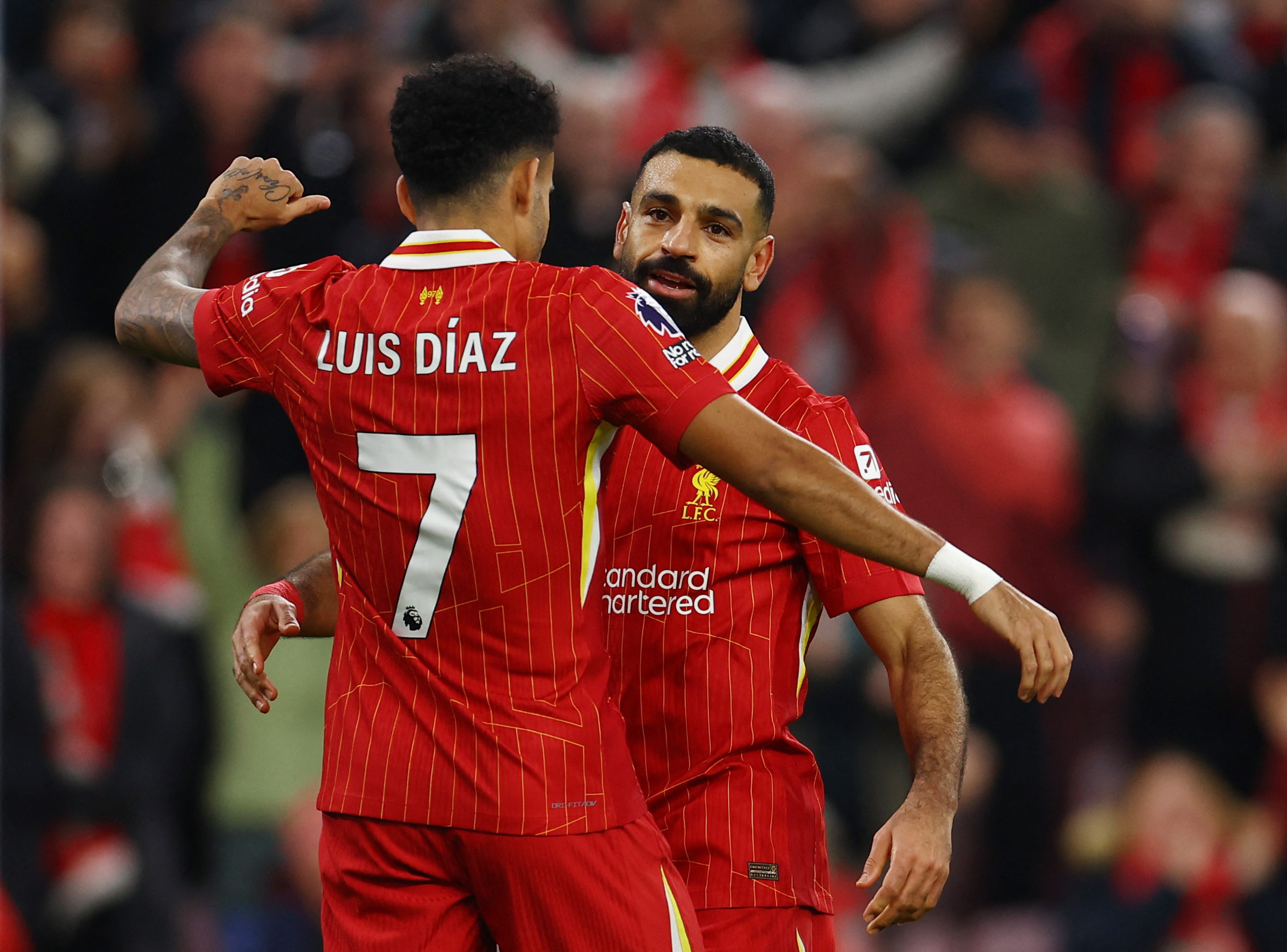Mohamed Salah et Luis Diaz