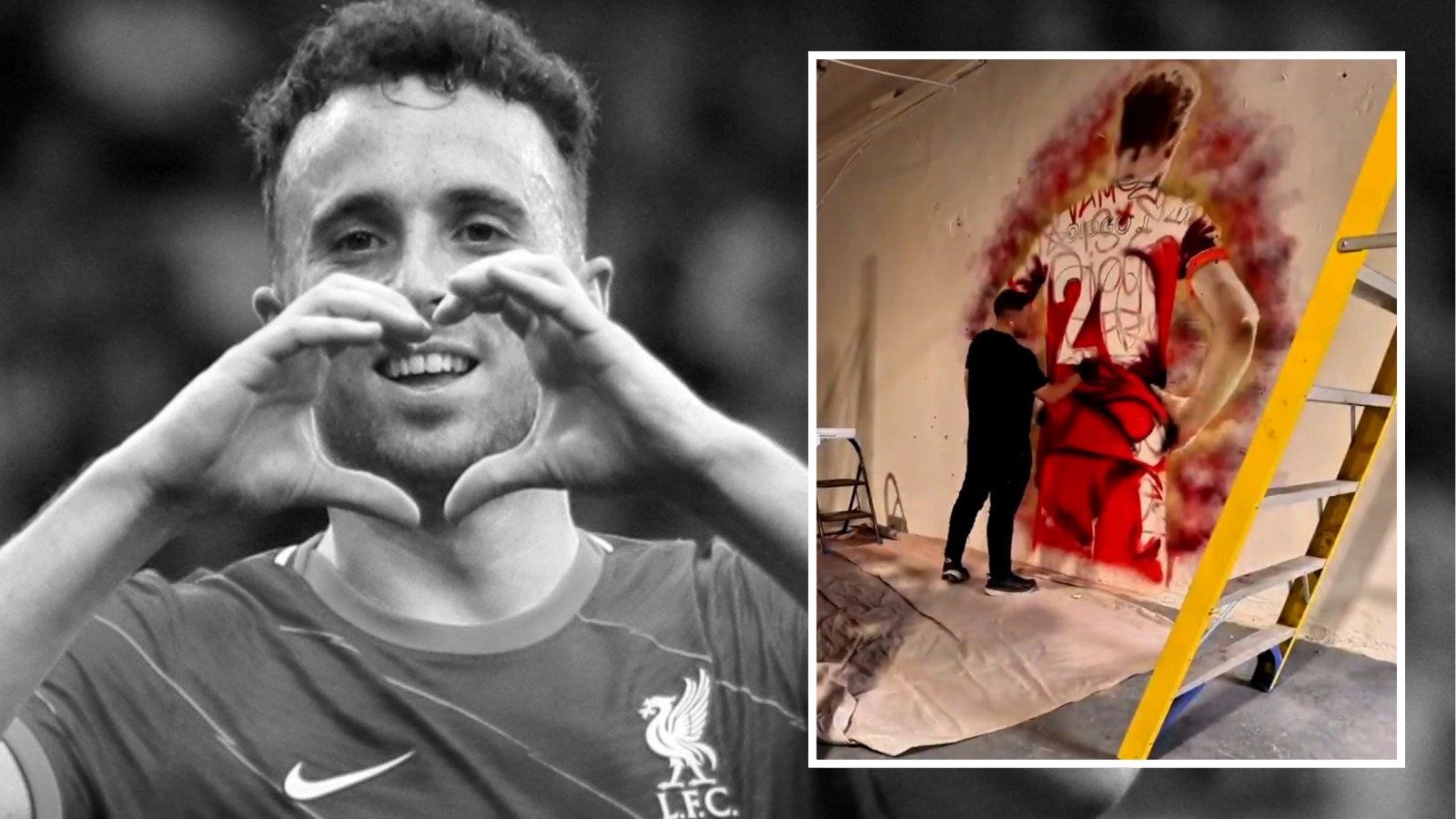 Mural en tributo a Diogo Jota