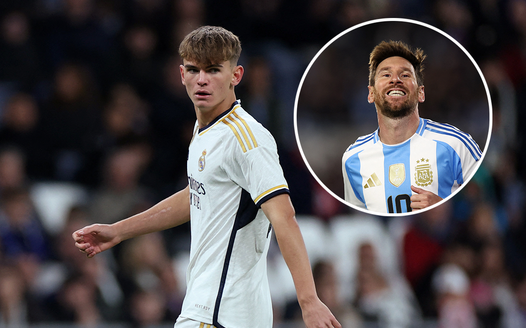 Nico Paz y Lionel Messi