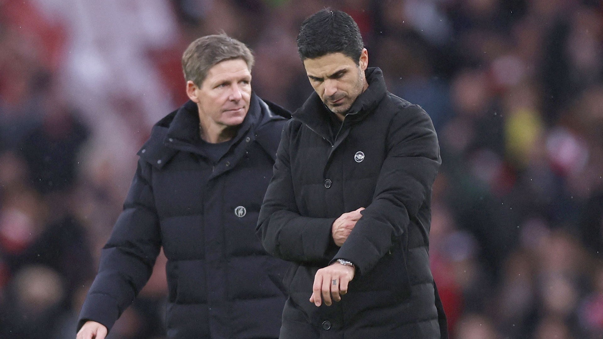 Oliver Glasner and Mikel Arteta