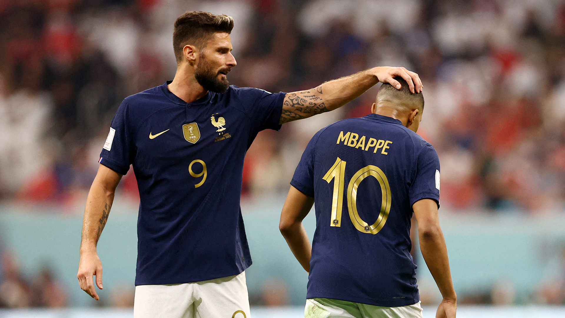 Olivier Giroud y Kylian Mbappé