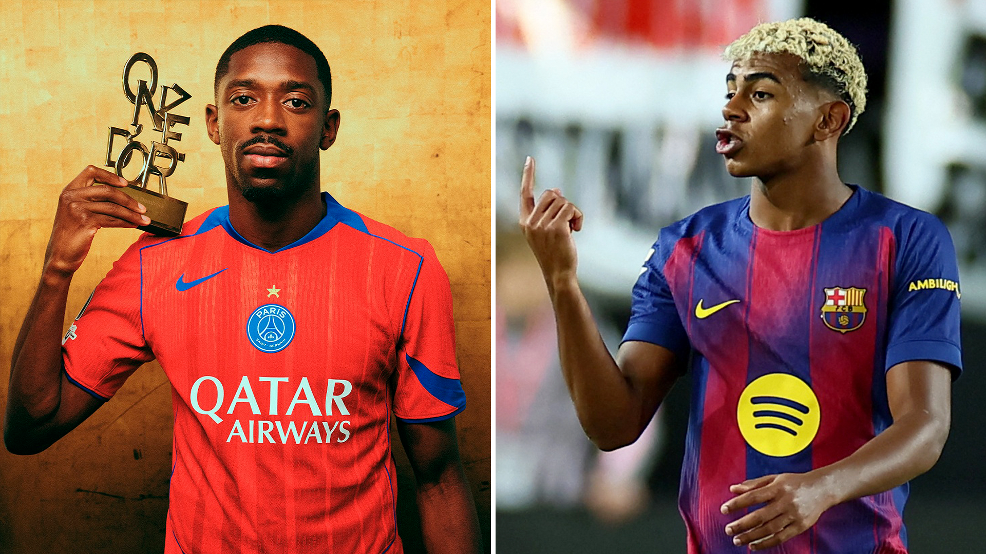Ousmane Dembélé y Lamine Yamal