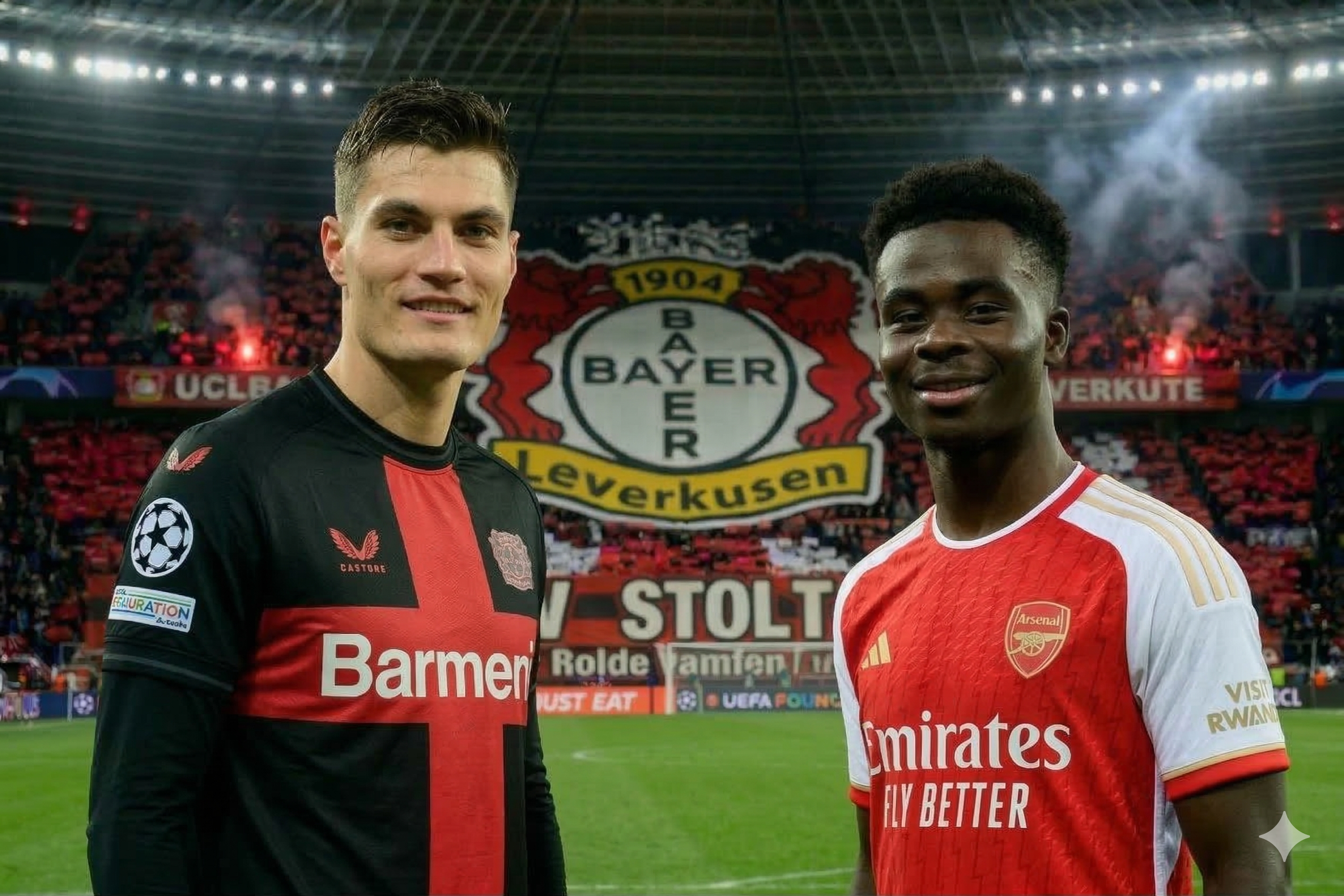 PArtik Schick y Bukayo Saka