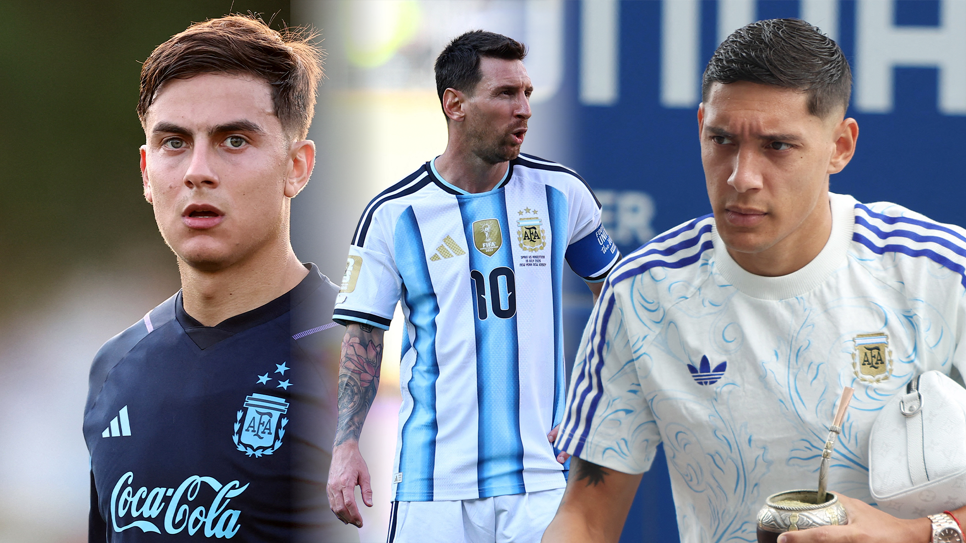 Paulo Dybala, Lionel Messi, Nahuel Molina
