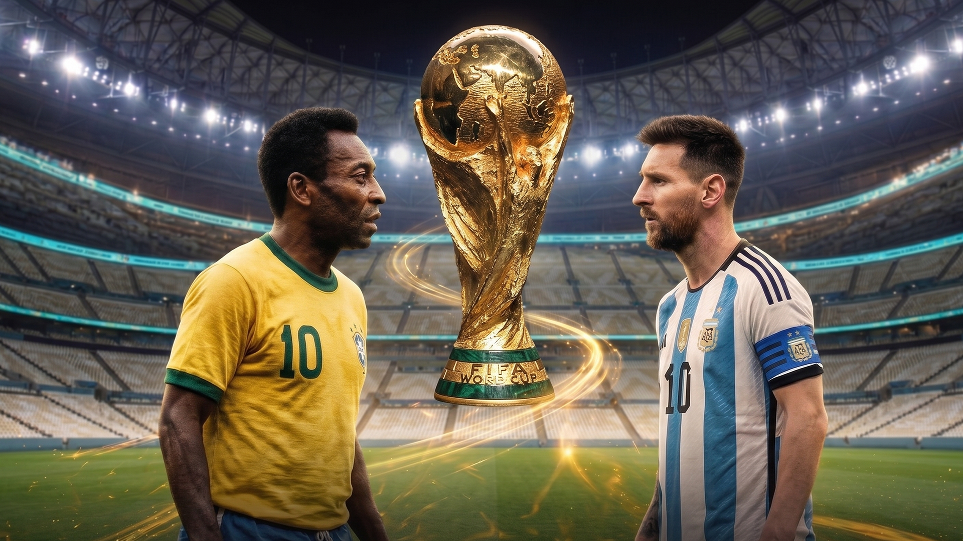 Pelé y Lionel Messi