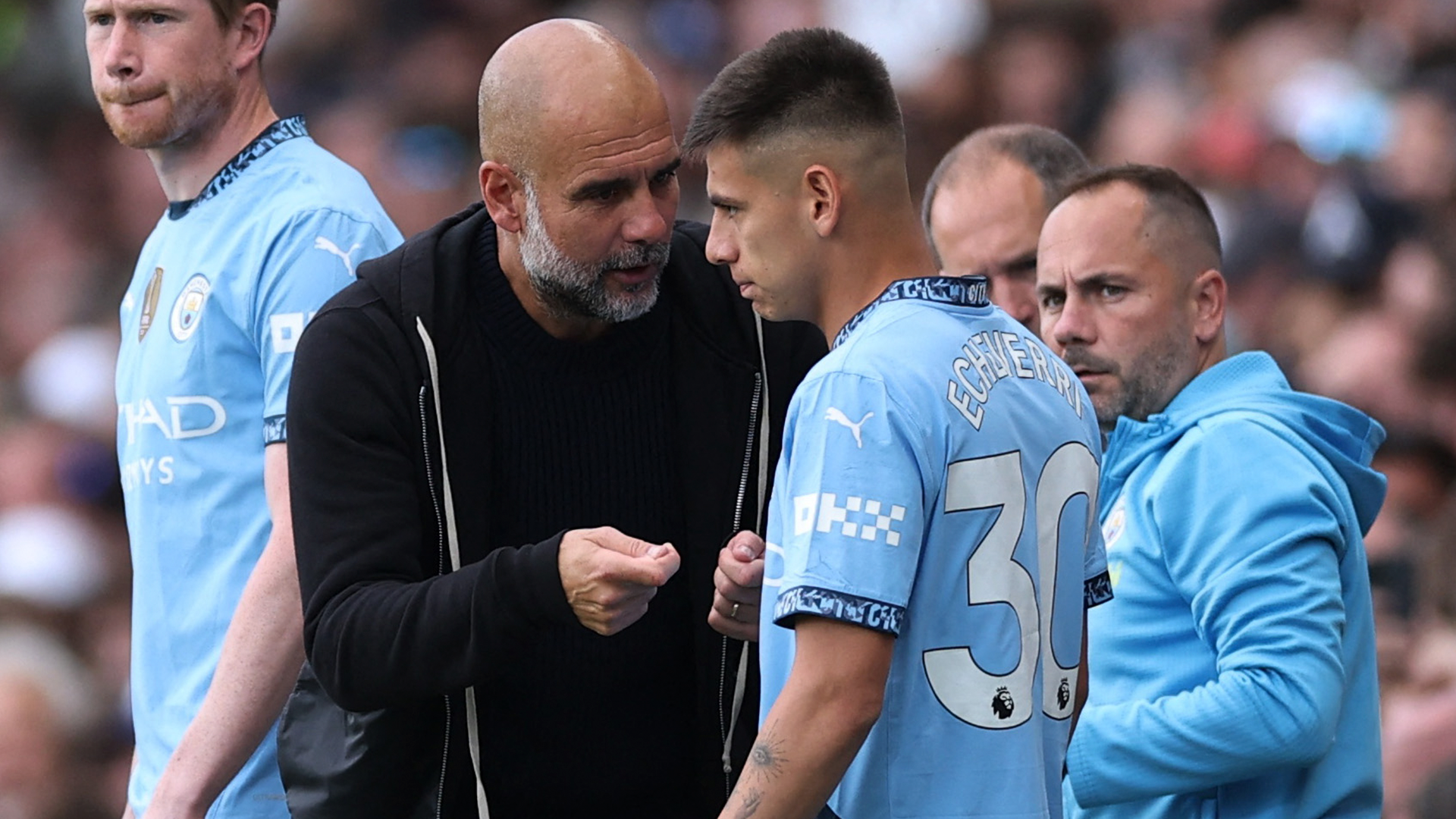 Pep Guardiola y Claudio Diablito Echeverri