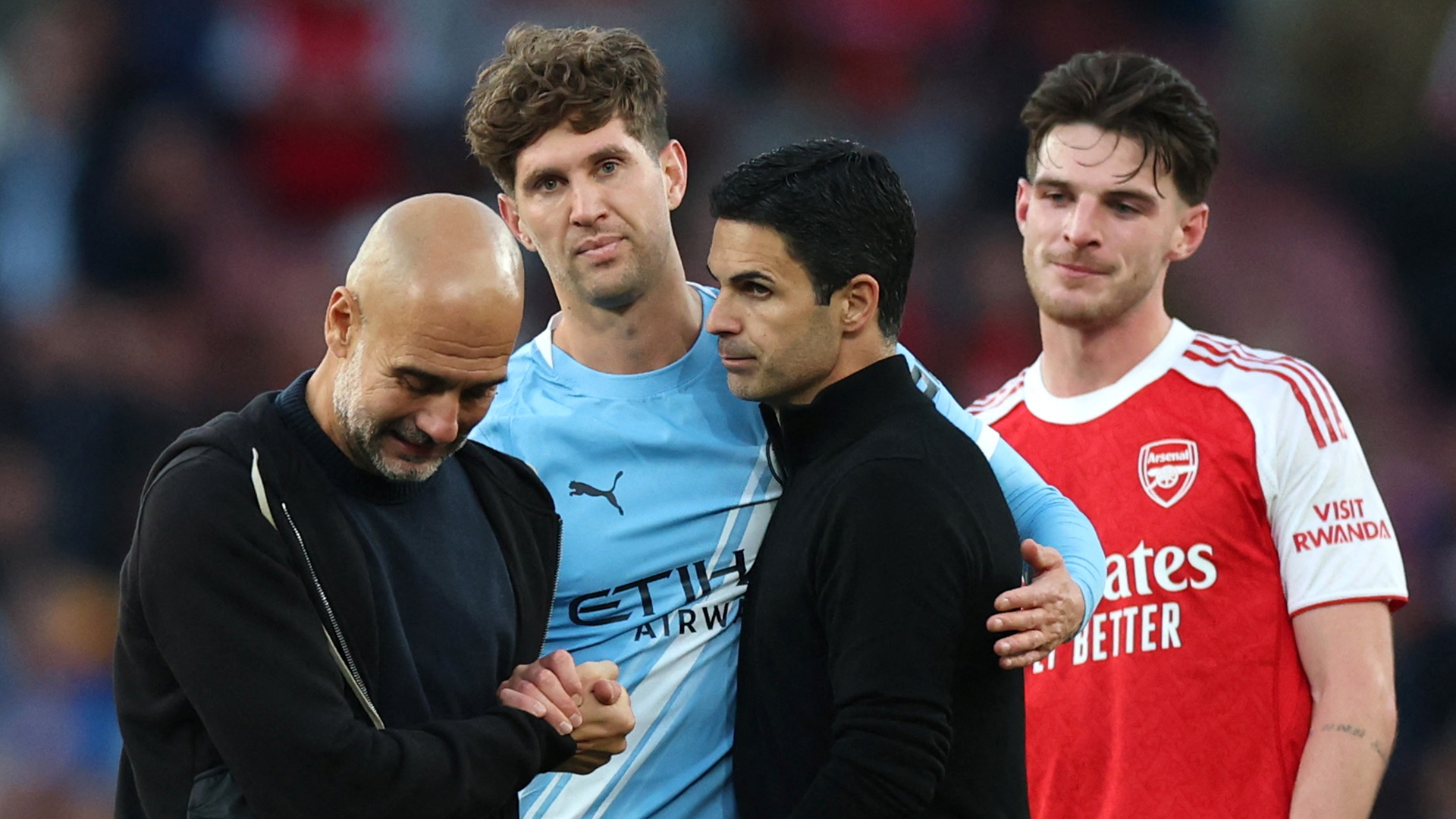 Pep Guardiola y Mikel Arteta