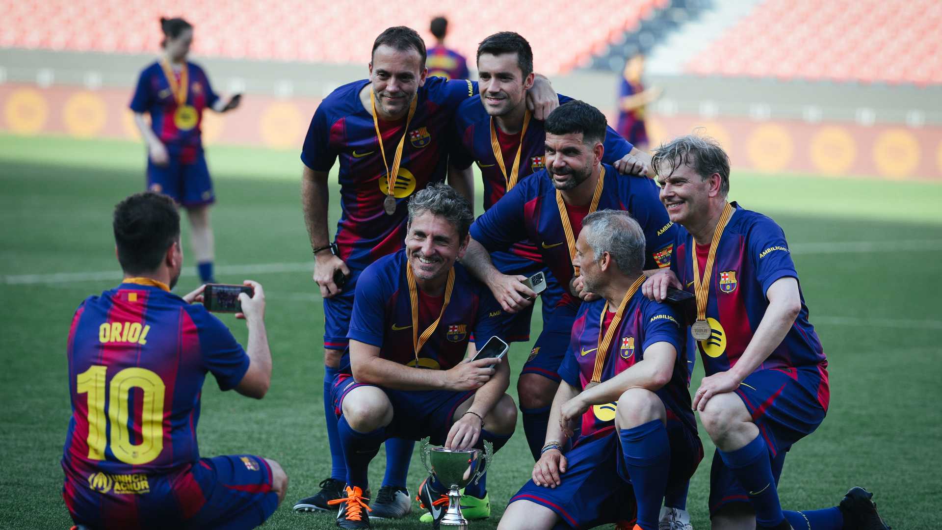 Periodistas festejo Camp Nou