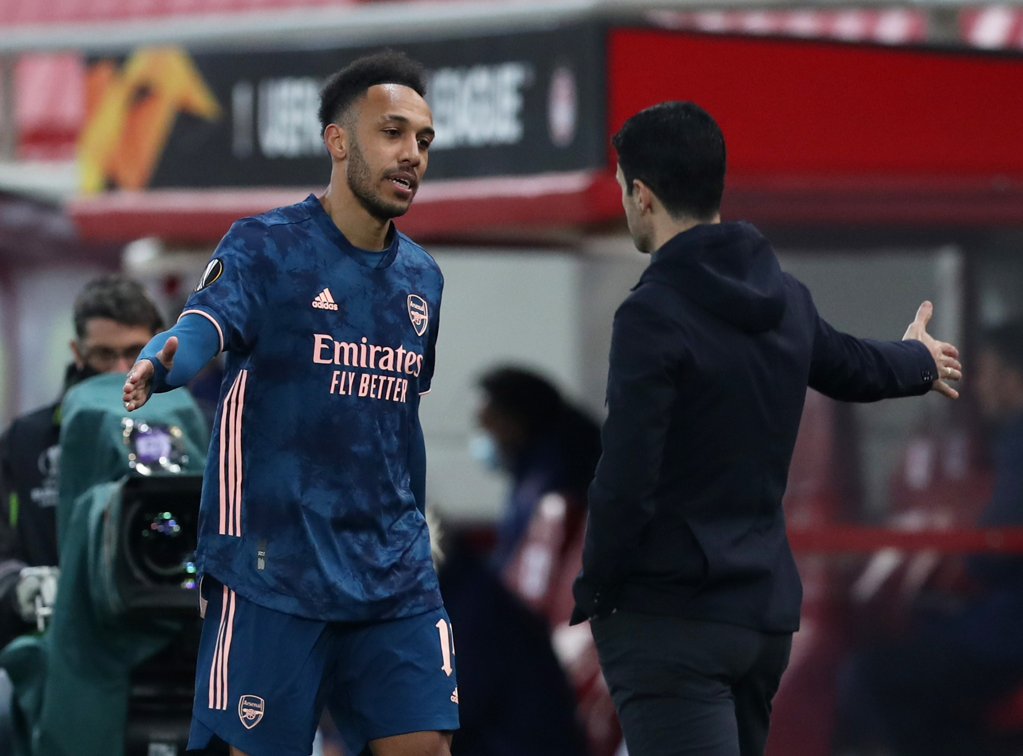 Pierre-Emerick Aubameyang et Mikel Arteta