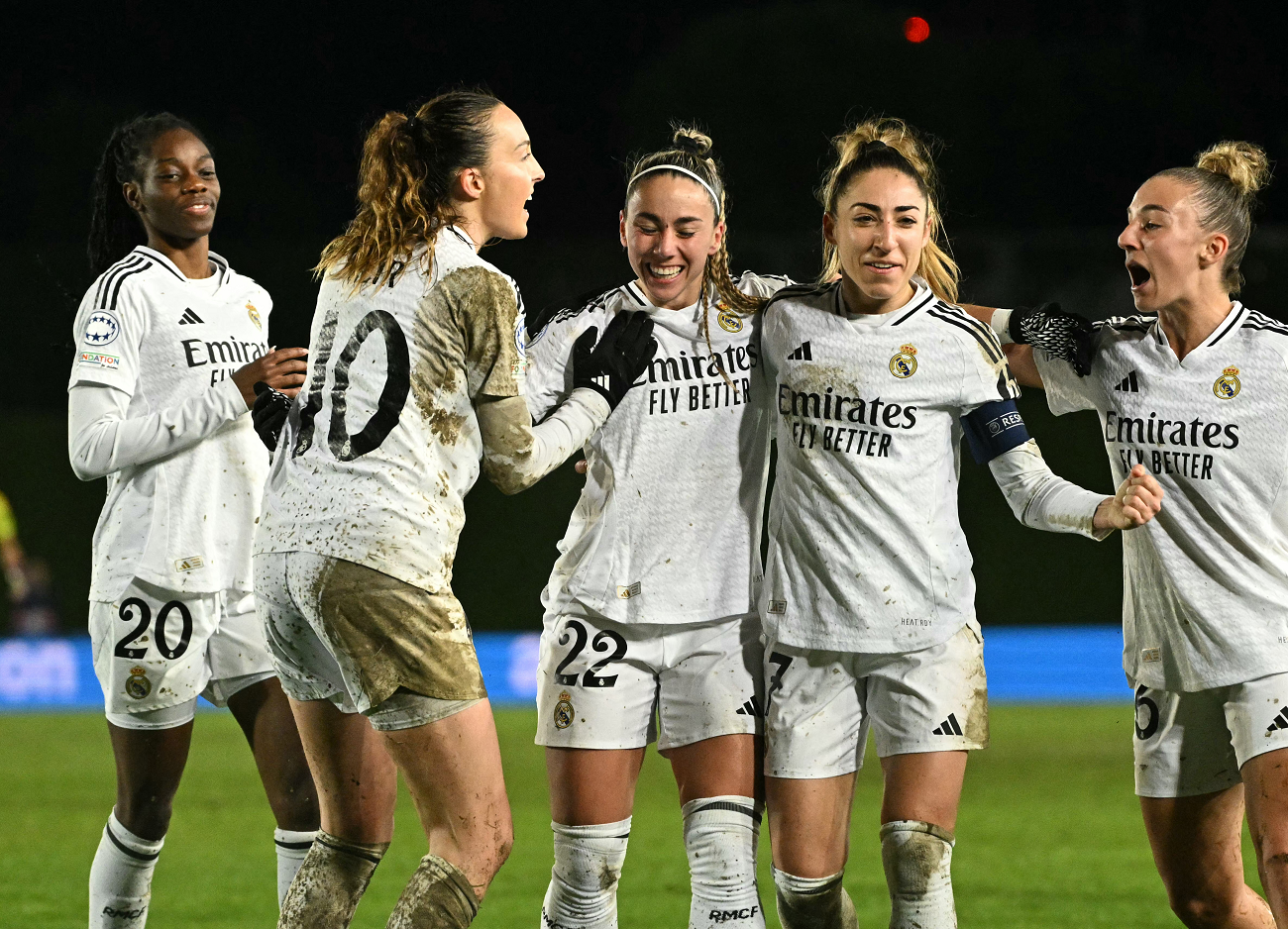 Real Madrid players celebrate