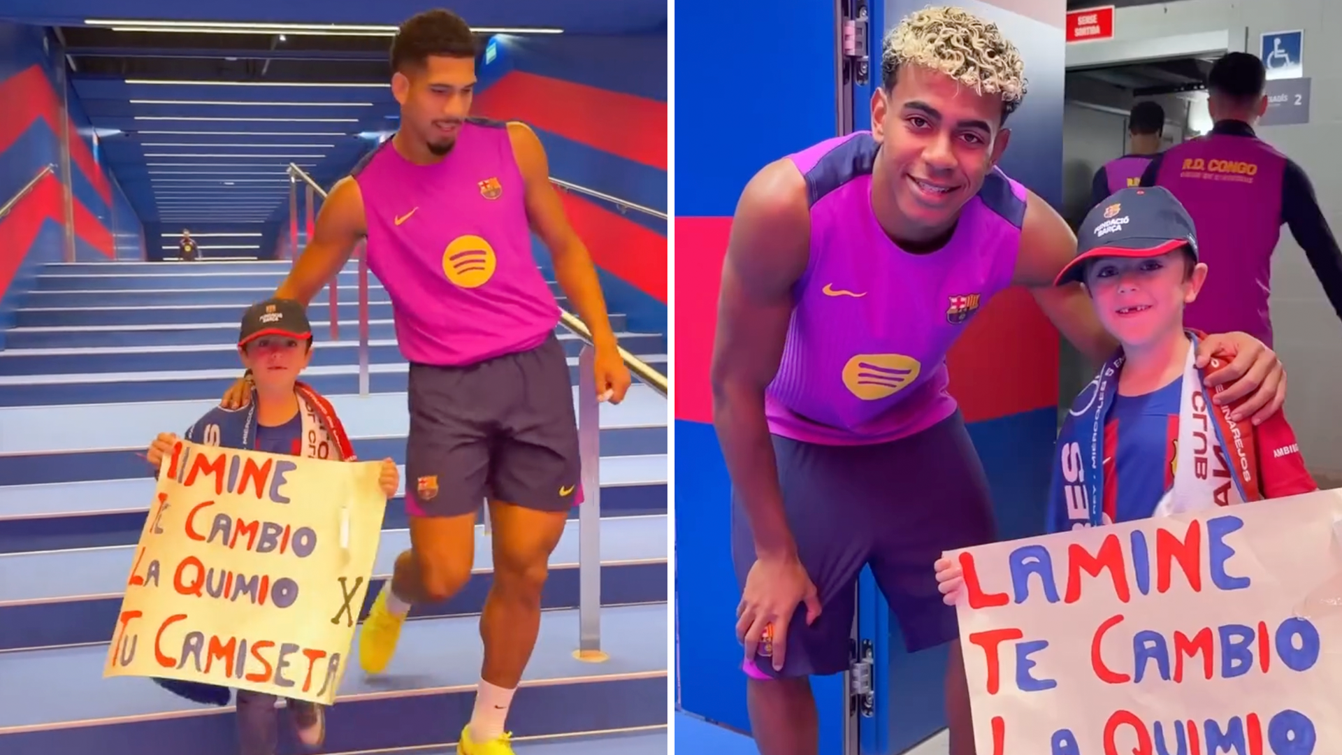 Ronald Araujo y Lamine Yamal