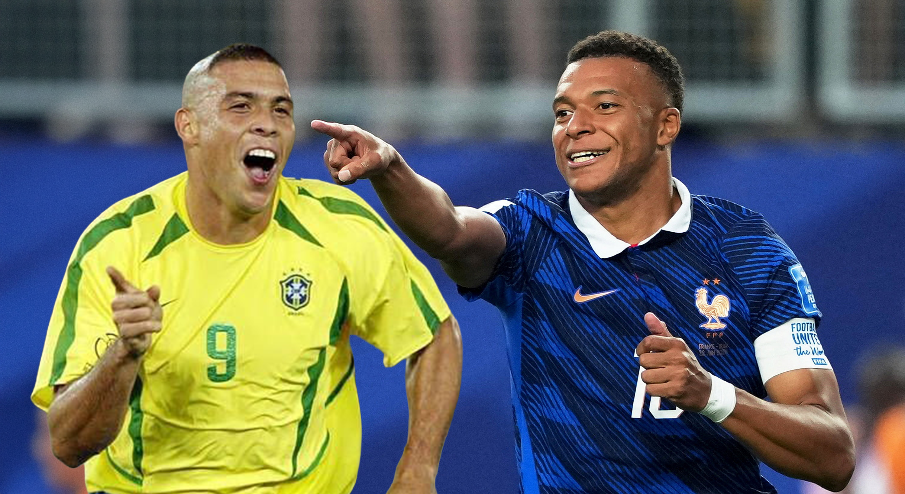 Ronaldo Nazario y Kylian Mbappé