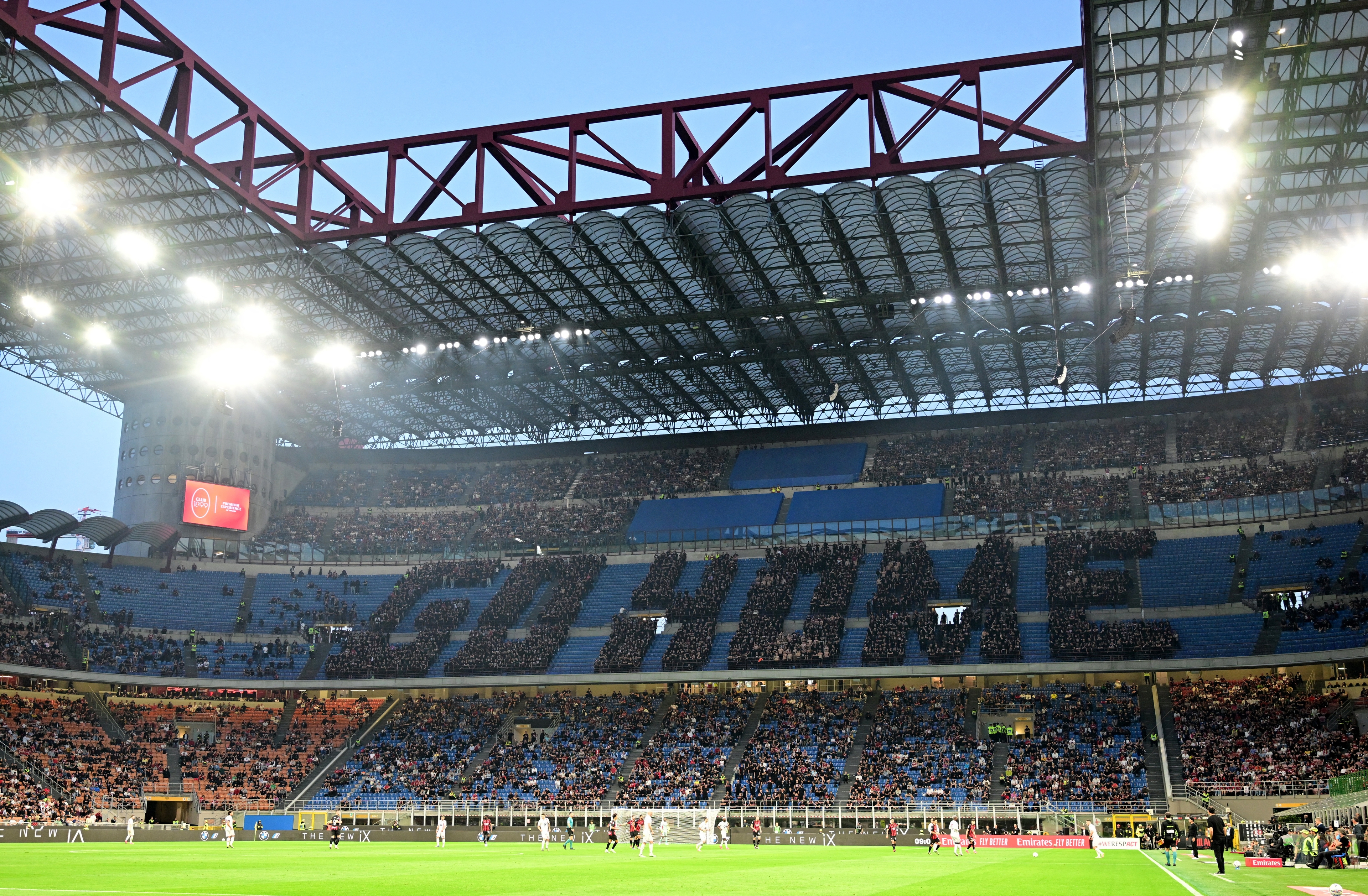 San Siro tifo 'go home'