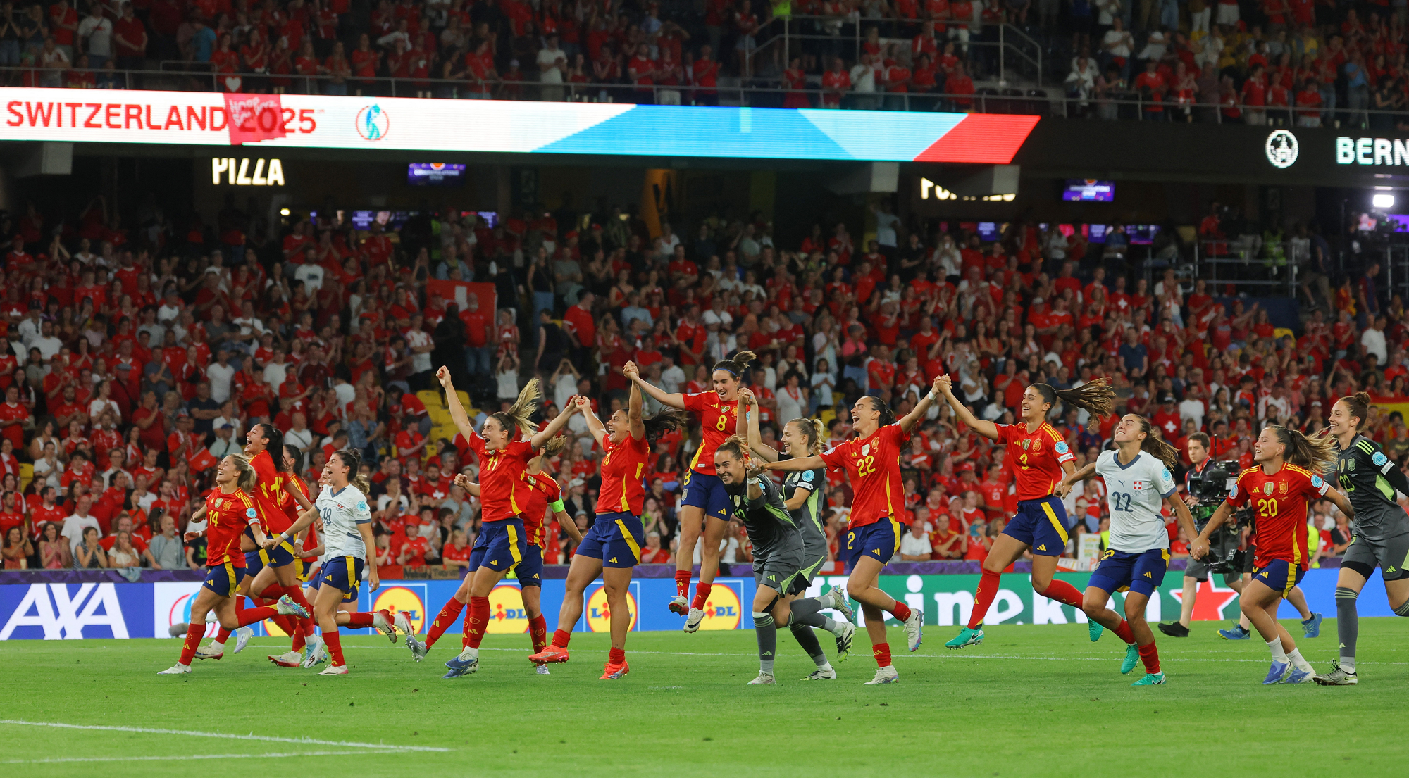 Spain celebrate