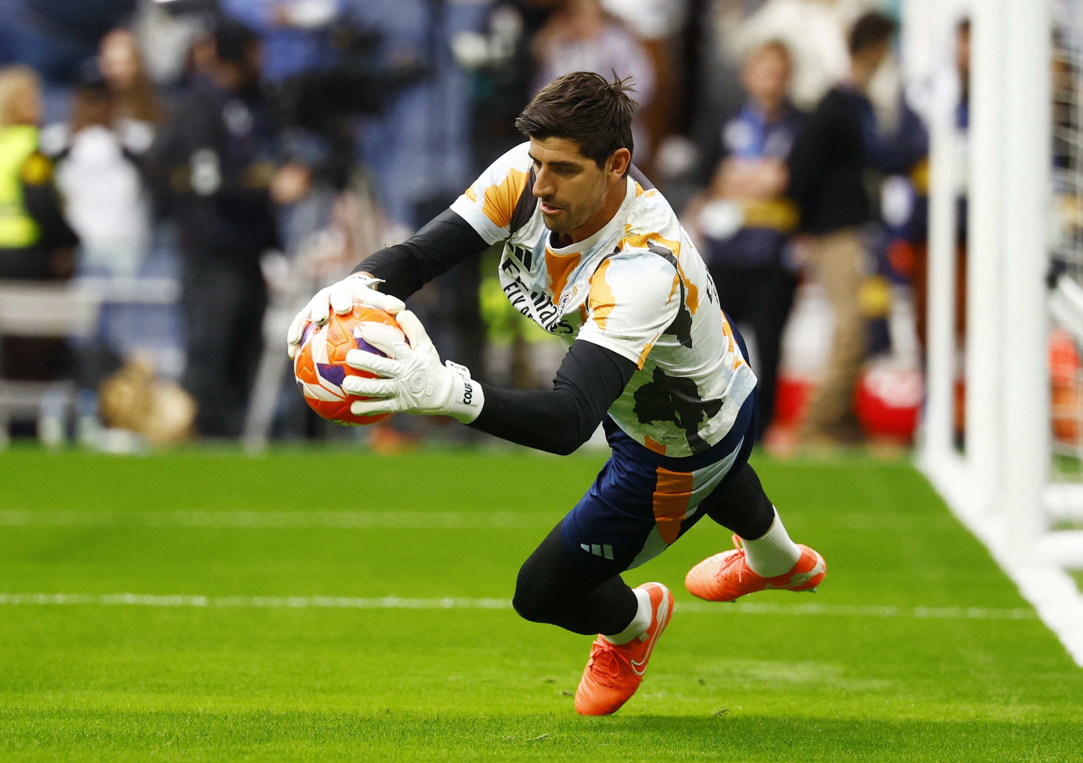 Thibaut Courtois échauffement