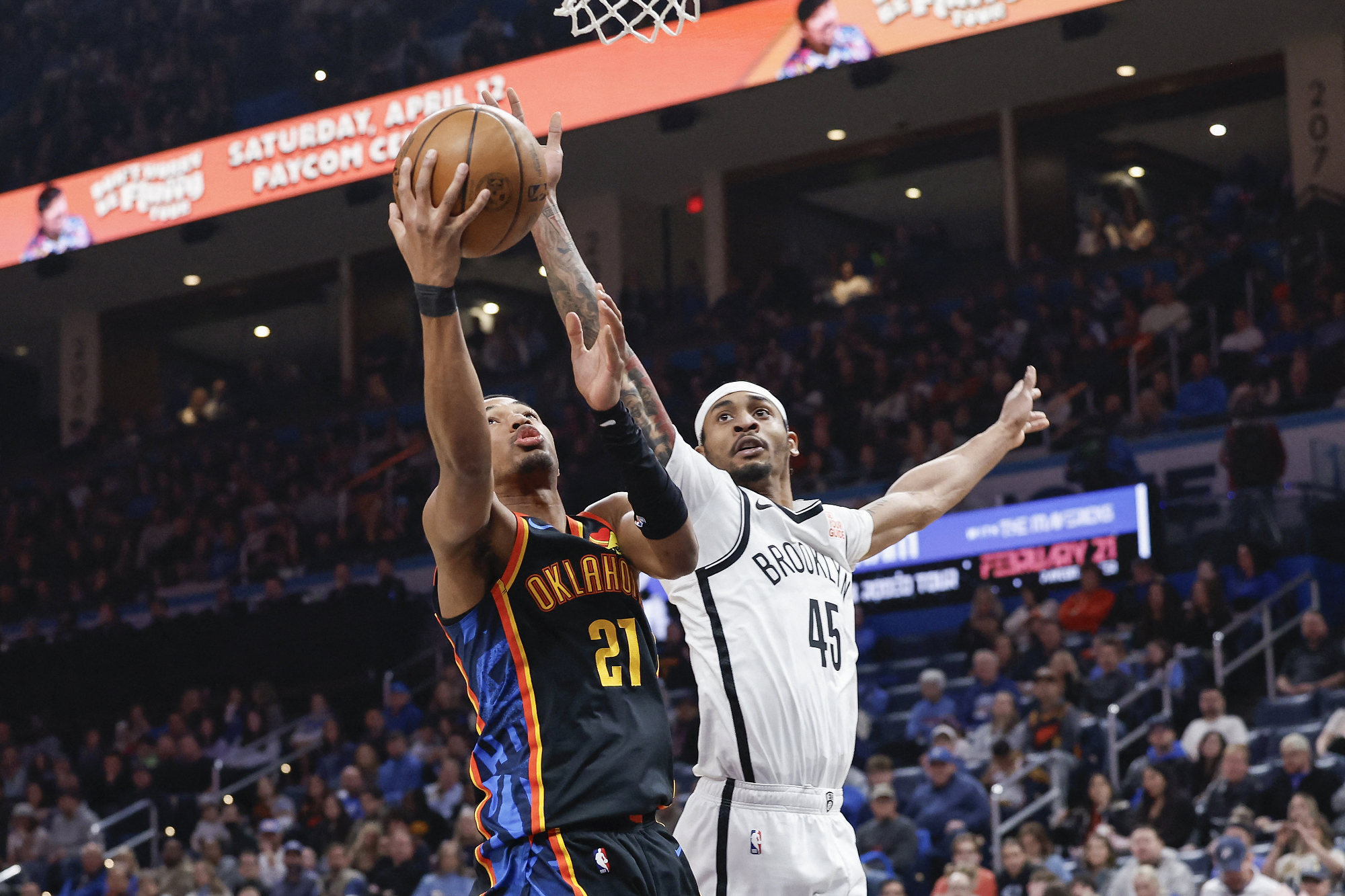 Thunder bounce back to down struggling Nets