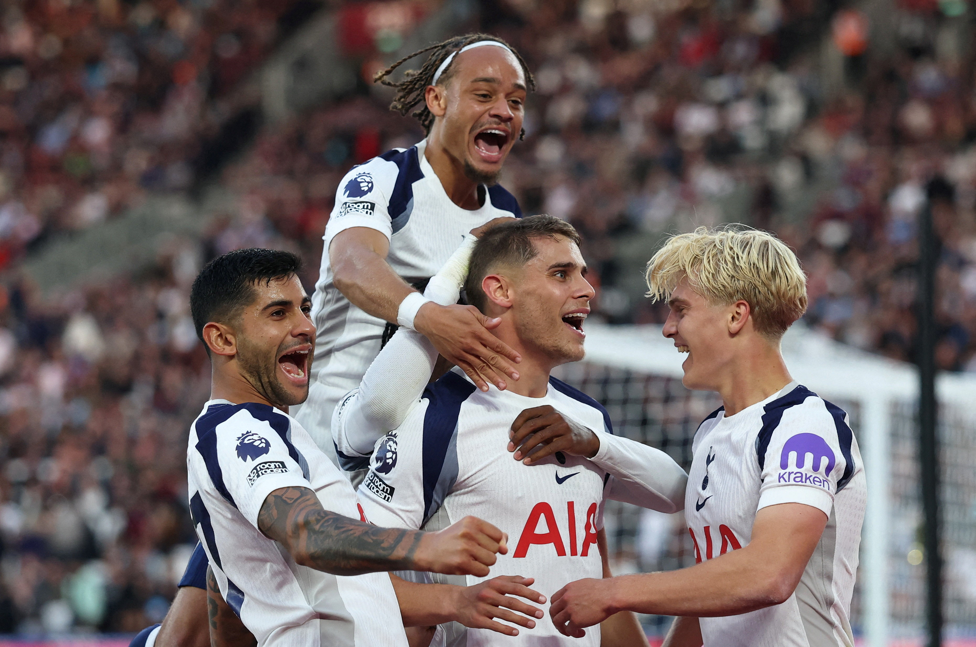 Tottenham celebrate