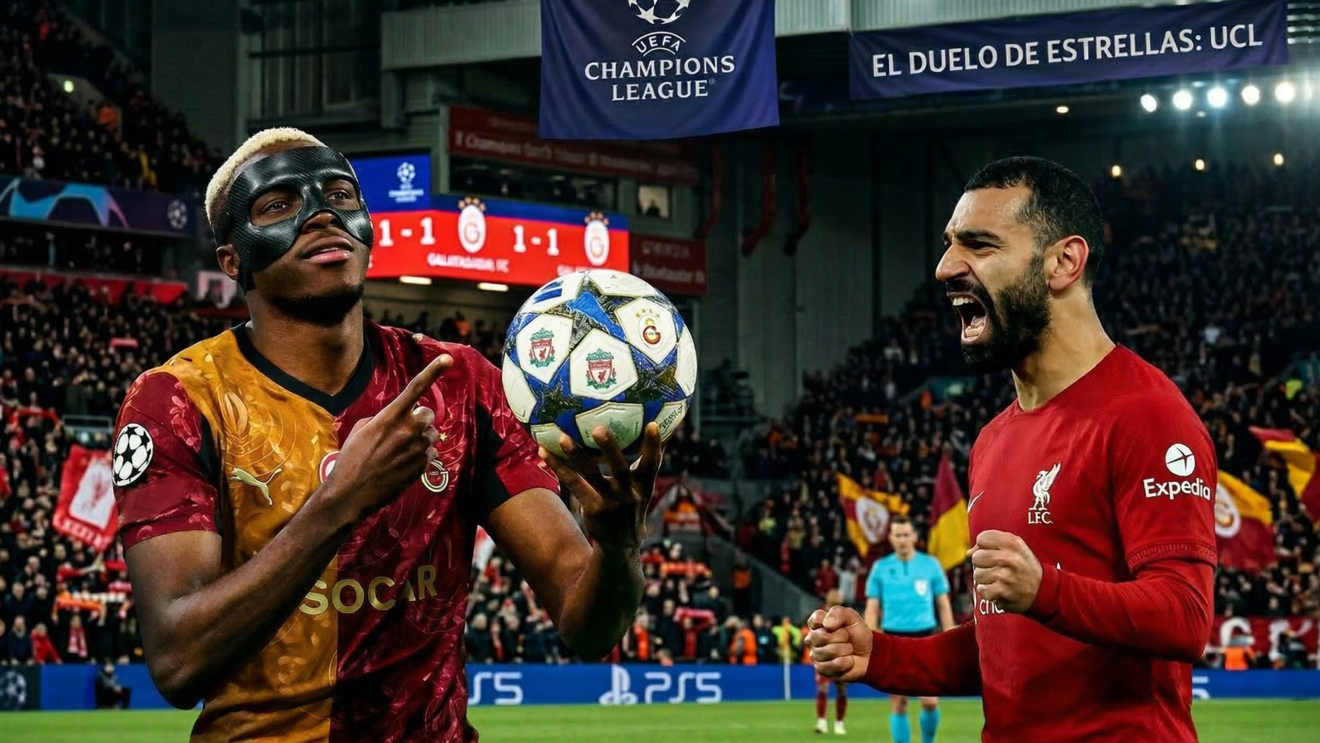 Victor Osimhen y Mohamed Salah