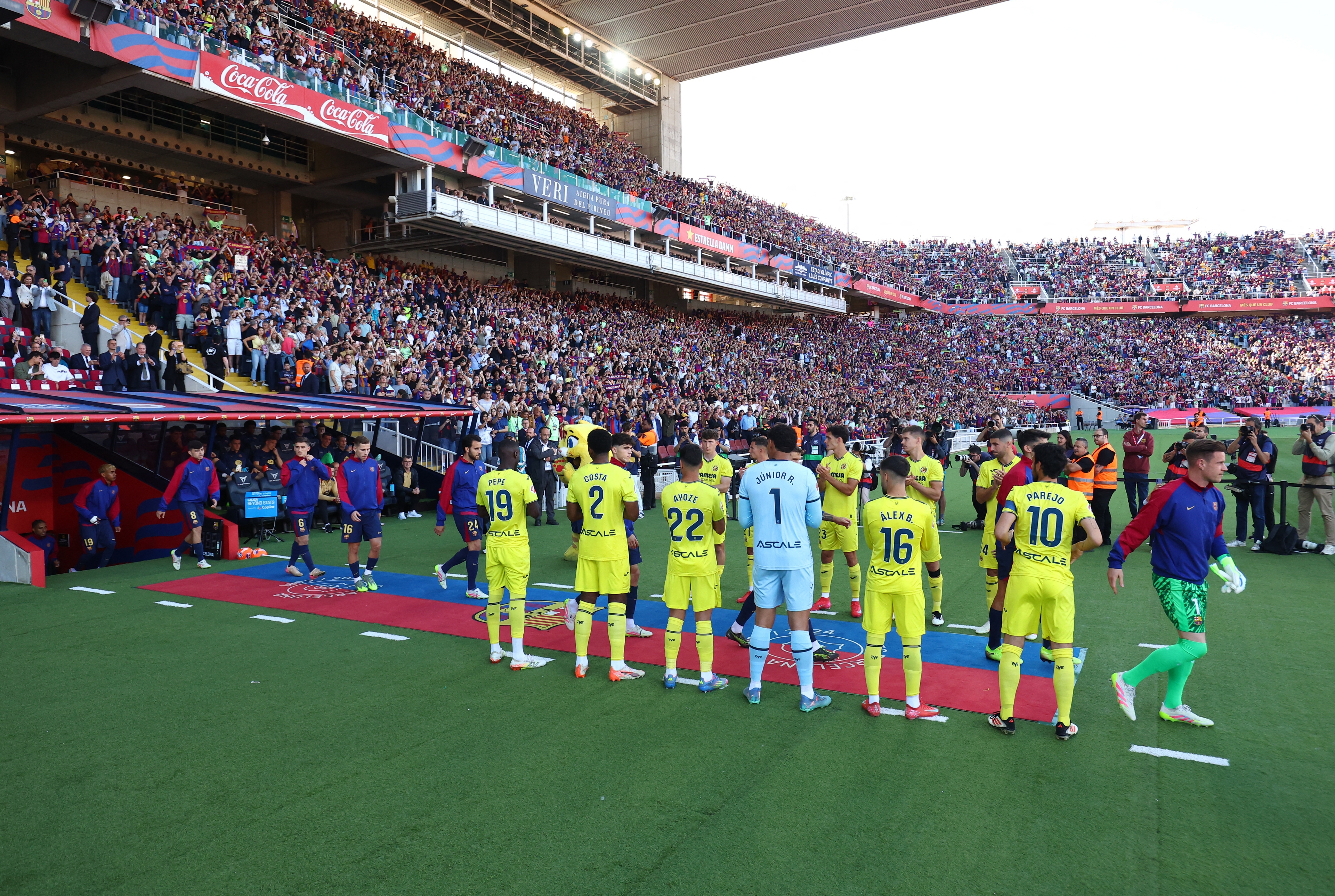 Villarreal haie d'honneur Barcelone