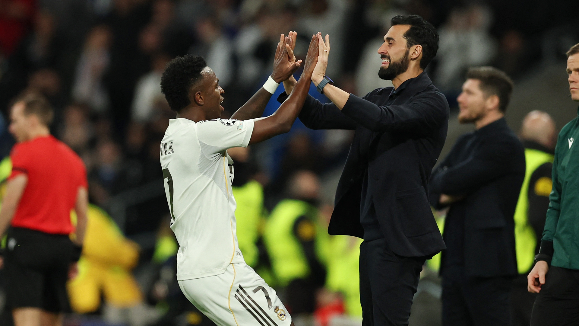Vinícius Junior y Álvaro Arbeloa