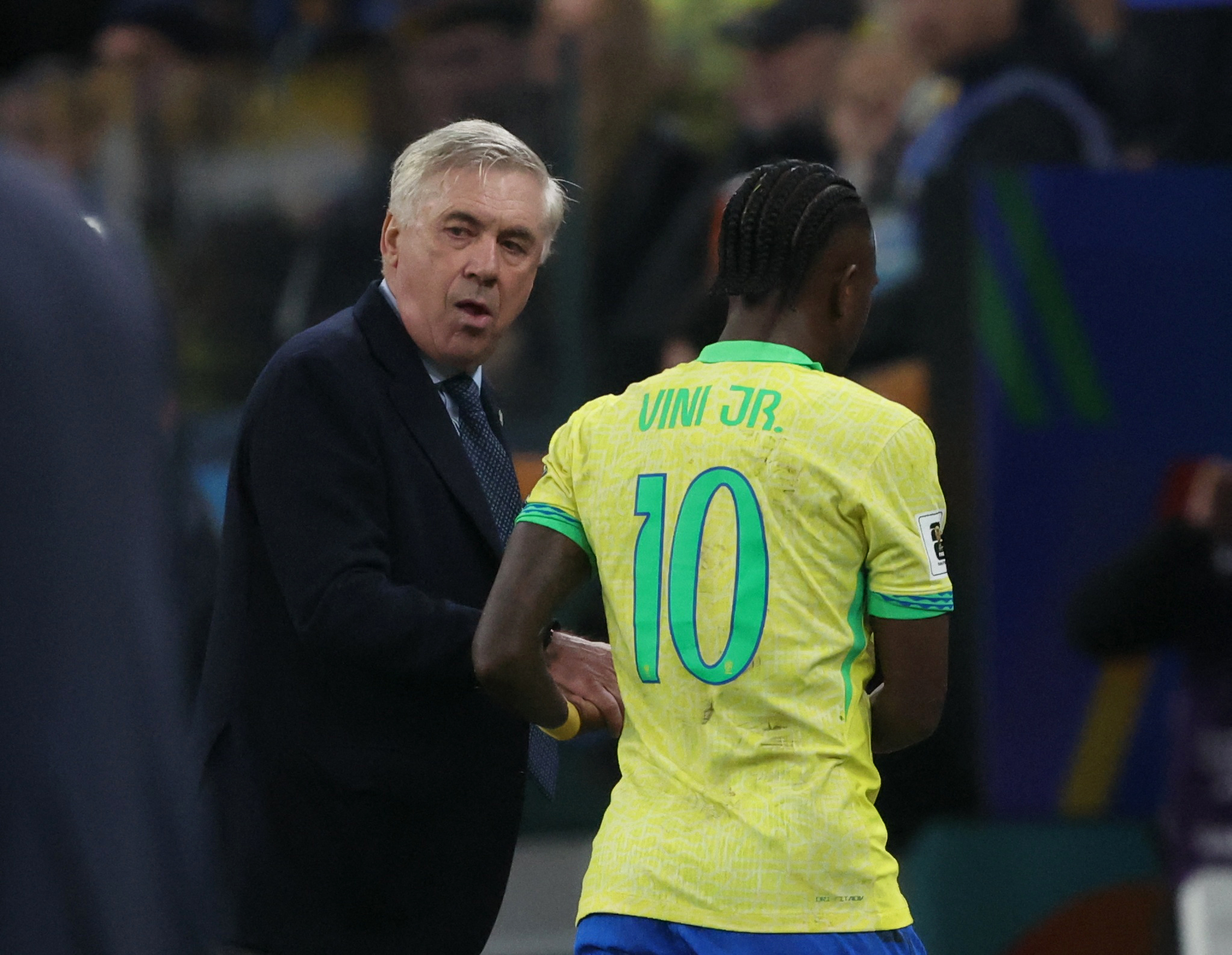 Vinicius Jr et Carlo Ancelotti