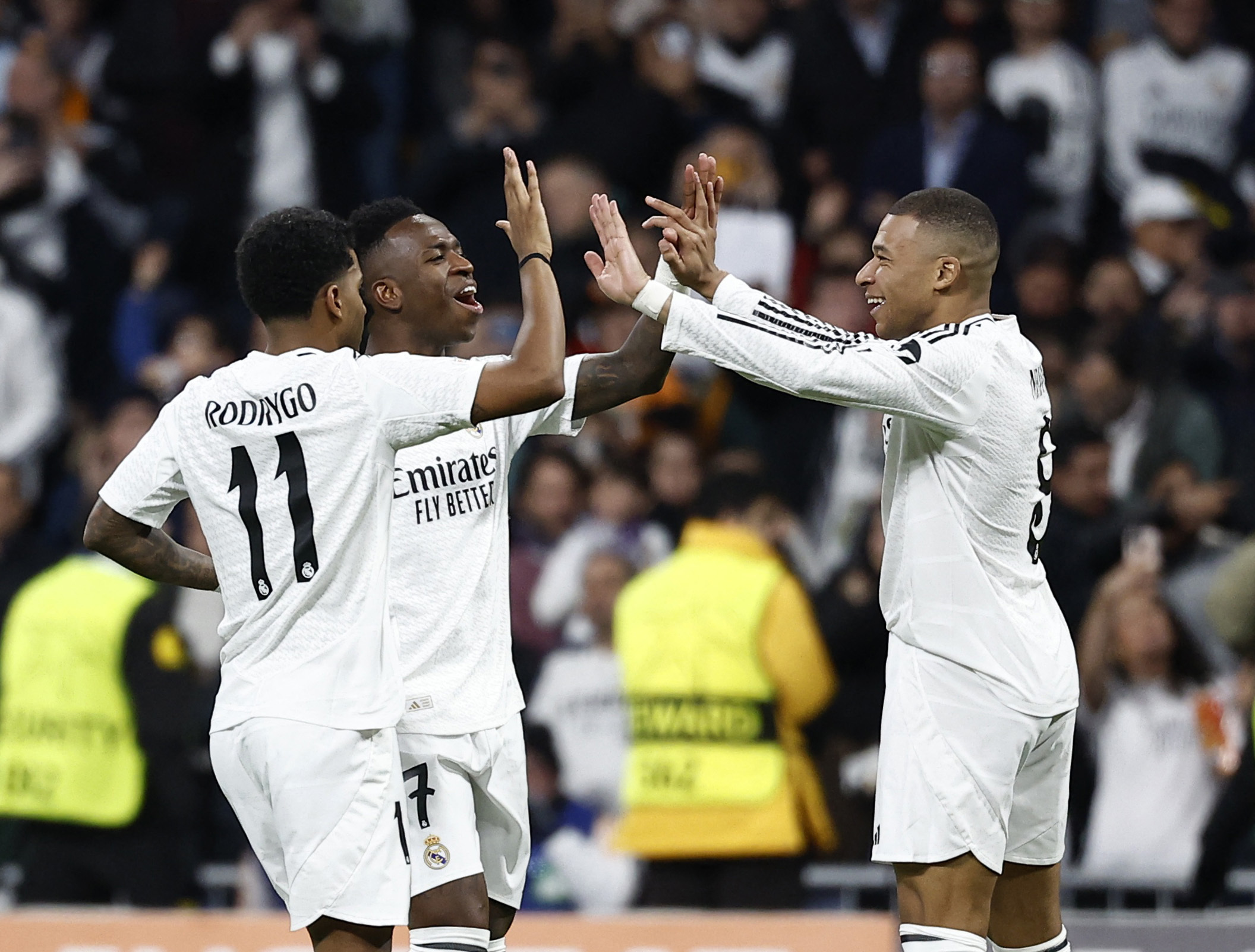 Vinicius Jr, Rodrygo, Kylian Mbappé