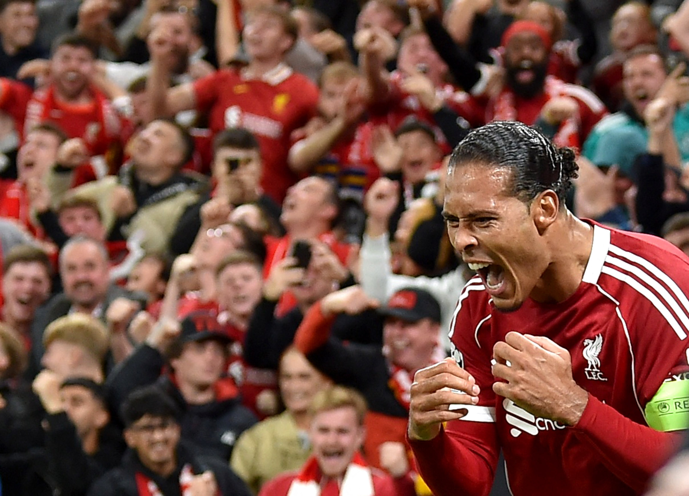 Virgil van Dijk joie