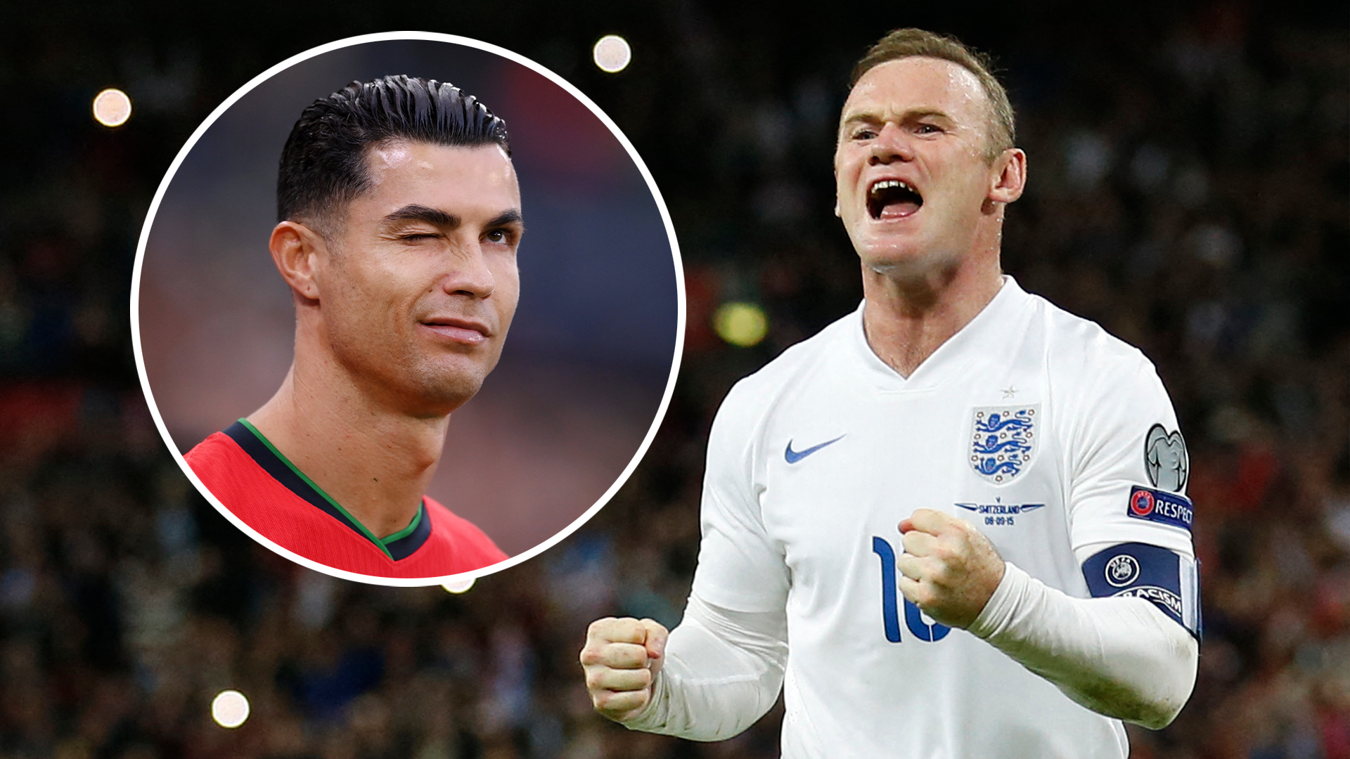 Wayne Rooney y Cristiano Ronaldo
