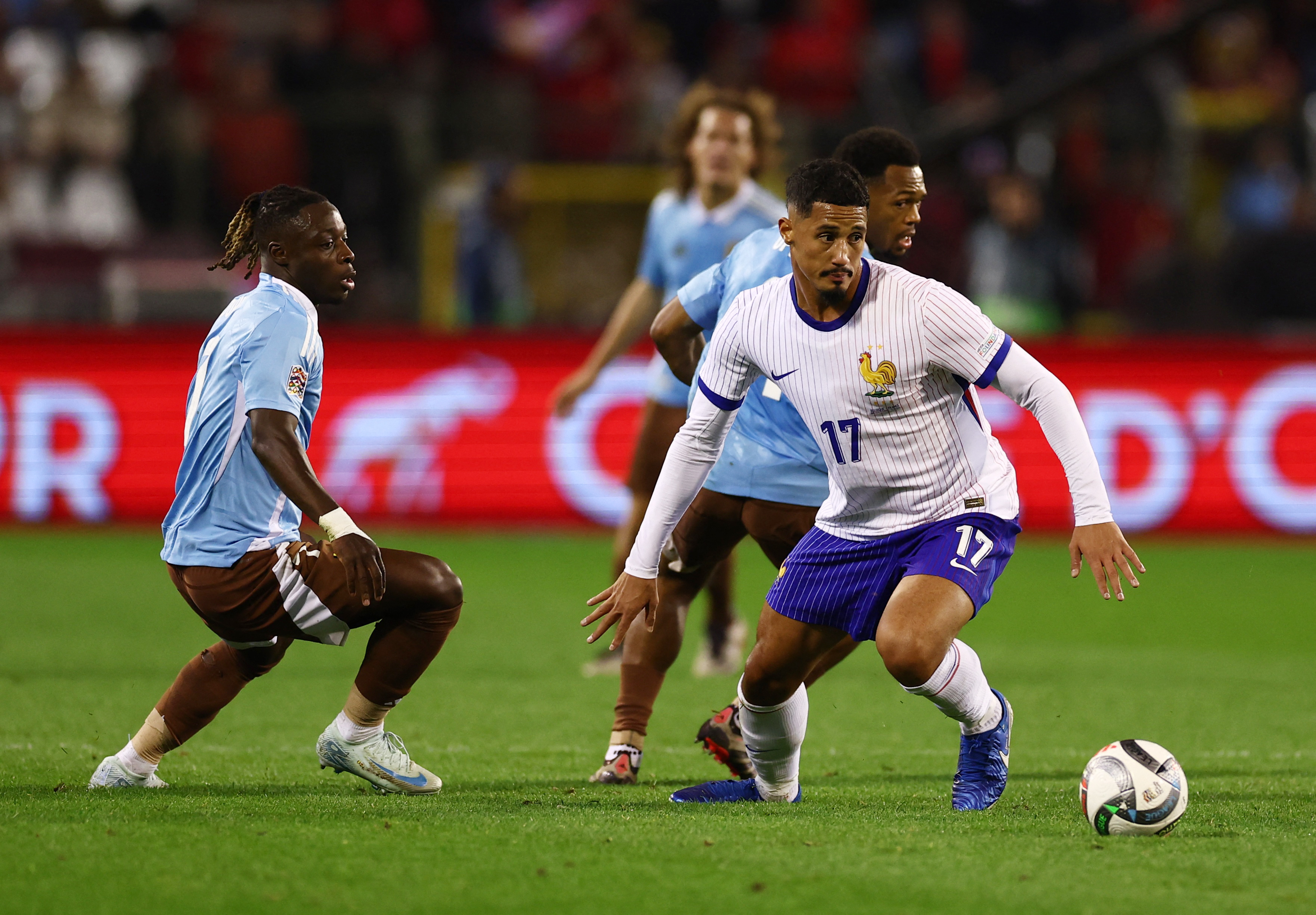 William Saliba contre la Belgique