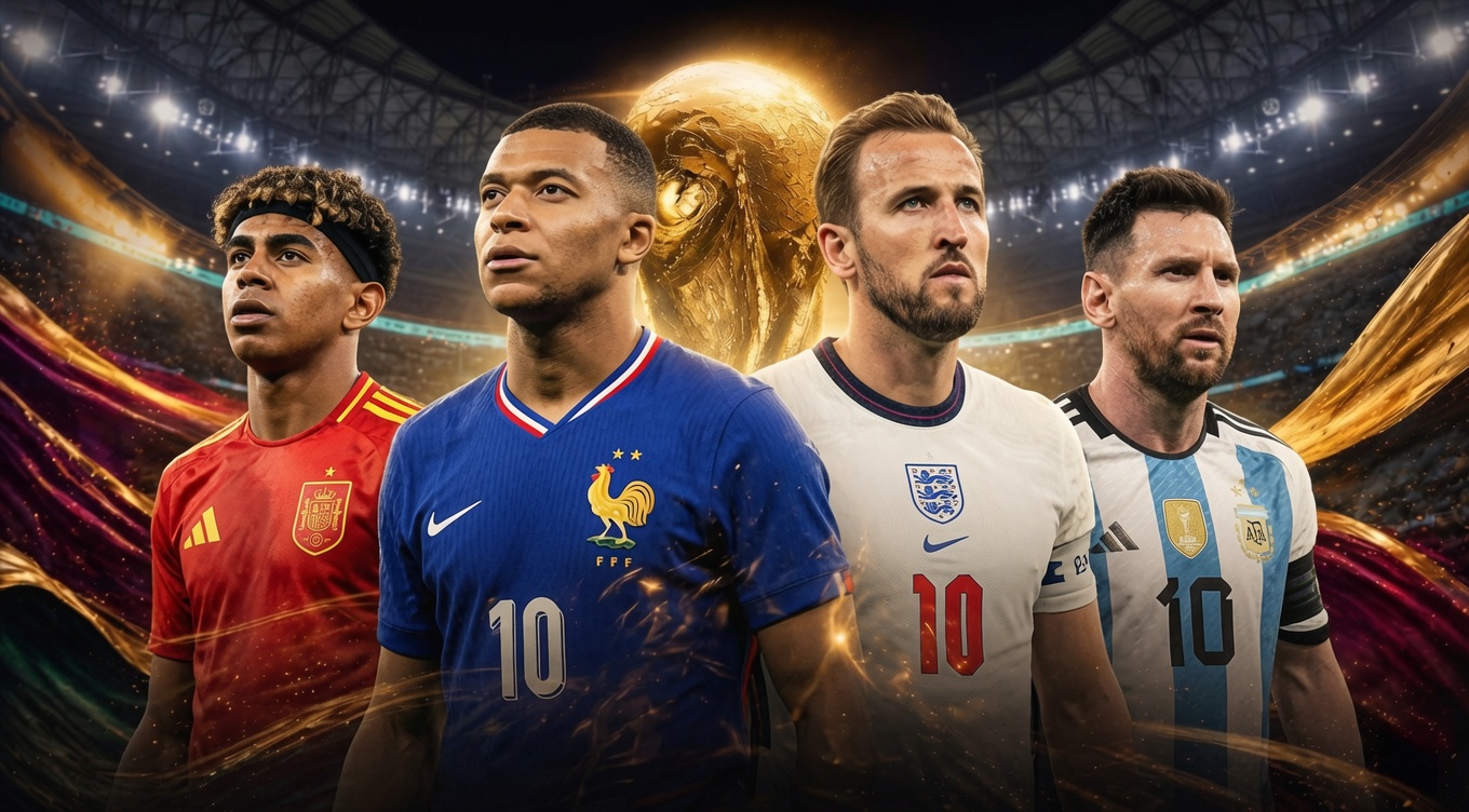 Yamal, Mbappe,Kane y Messi