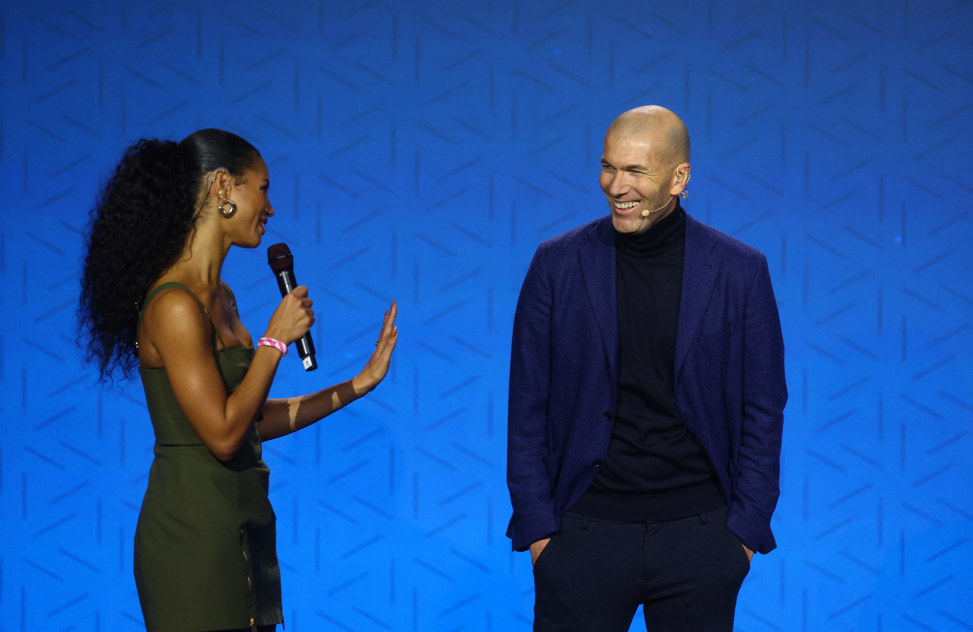 Zinédine Zidane bleu