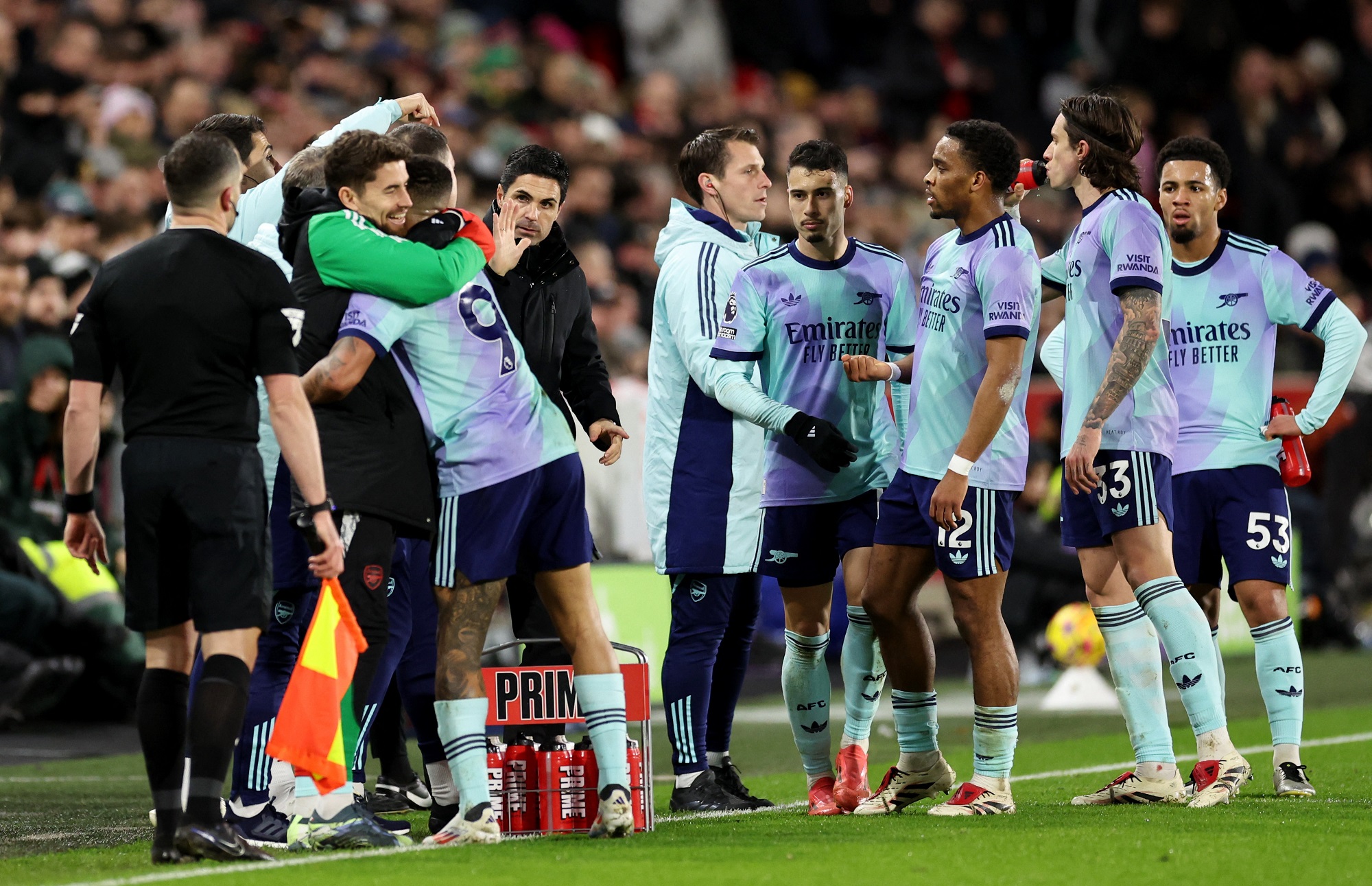 first goal with manager Mikel Arteta