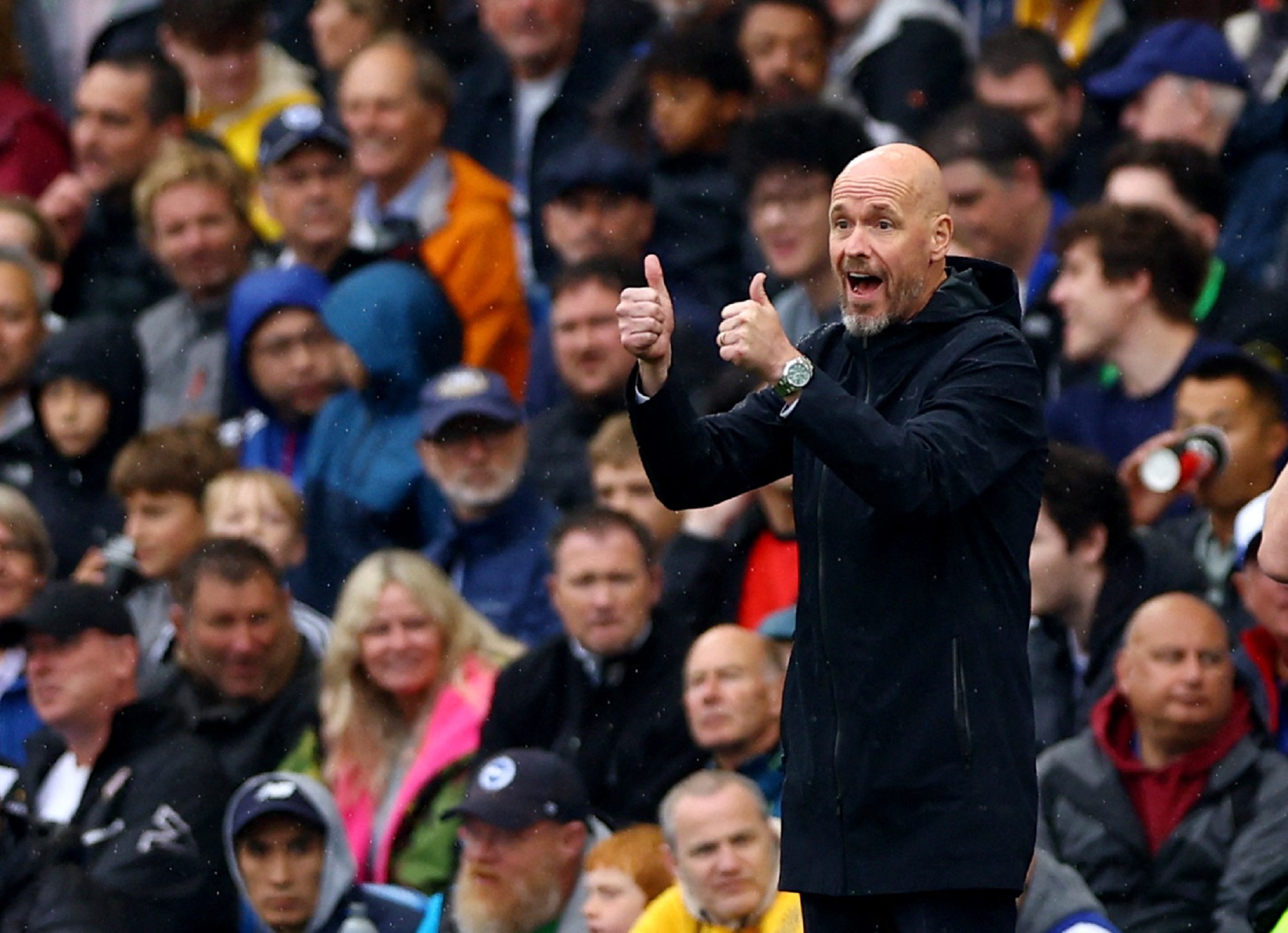 manager Erik ten Hag reacts Action