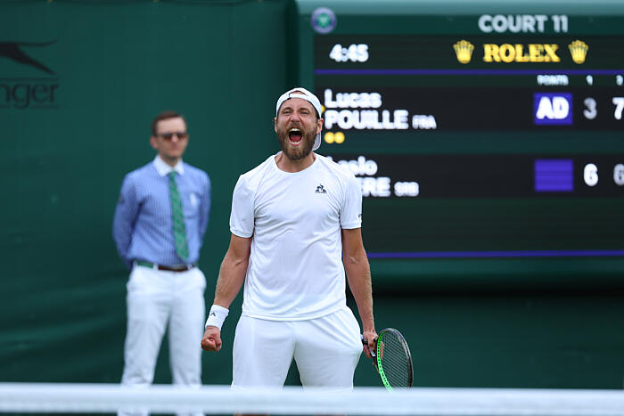 Wimbledon : Lucas Pouille remporte un thriller contre Laslo Djere